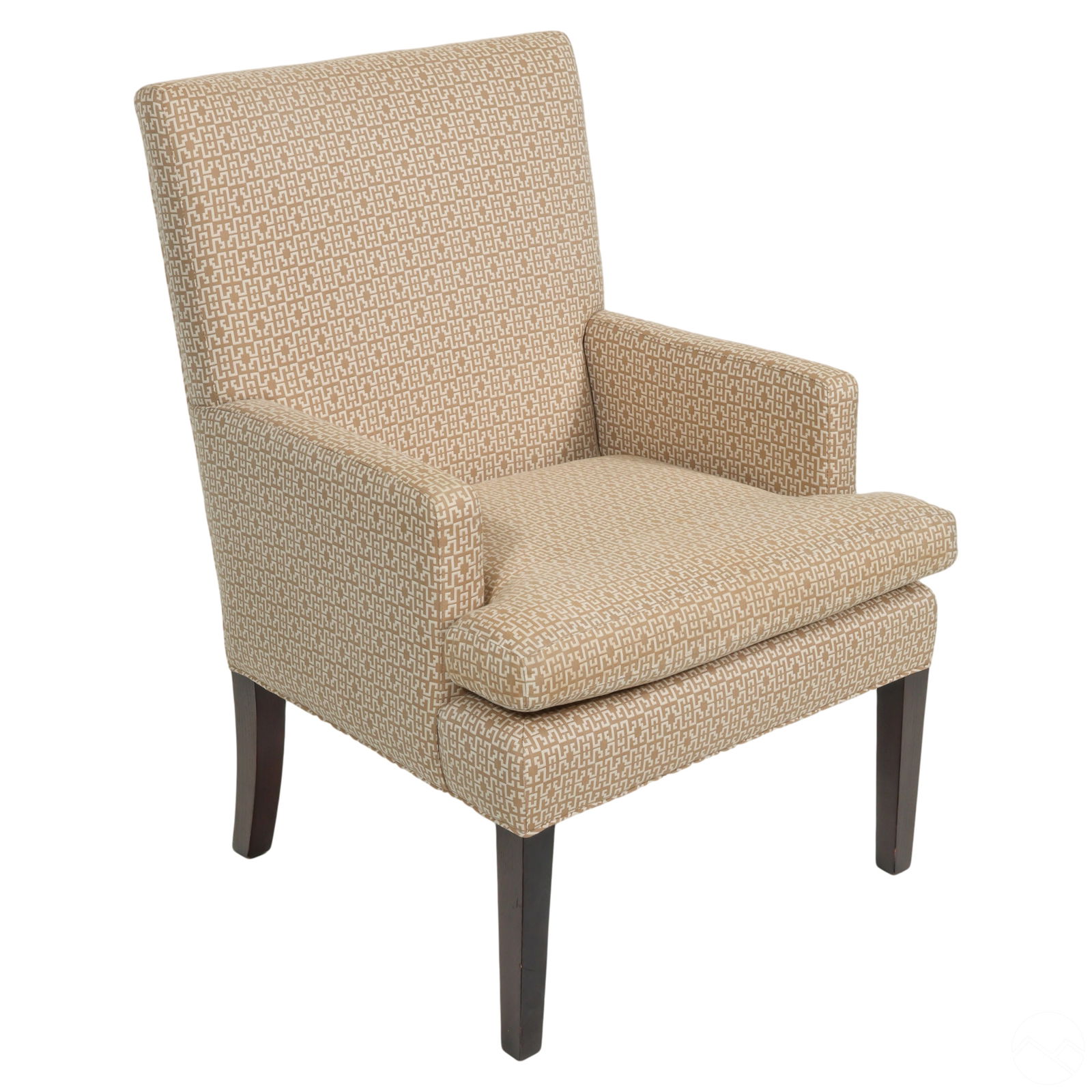 Baker Designer Upholstered Greek Key Club Armchair (1 of 7)