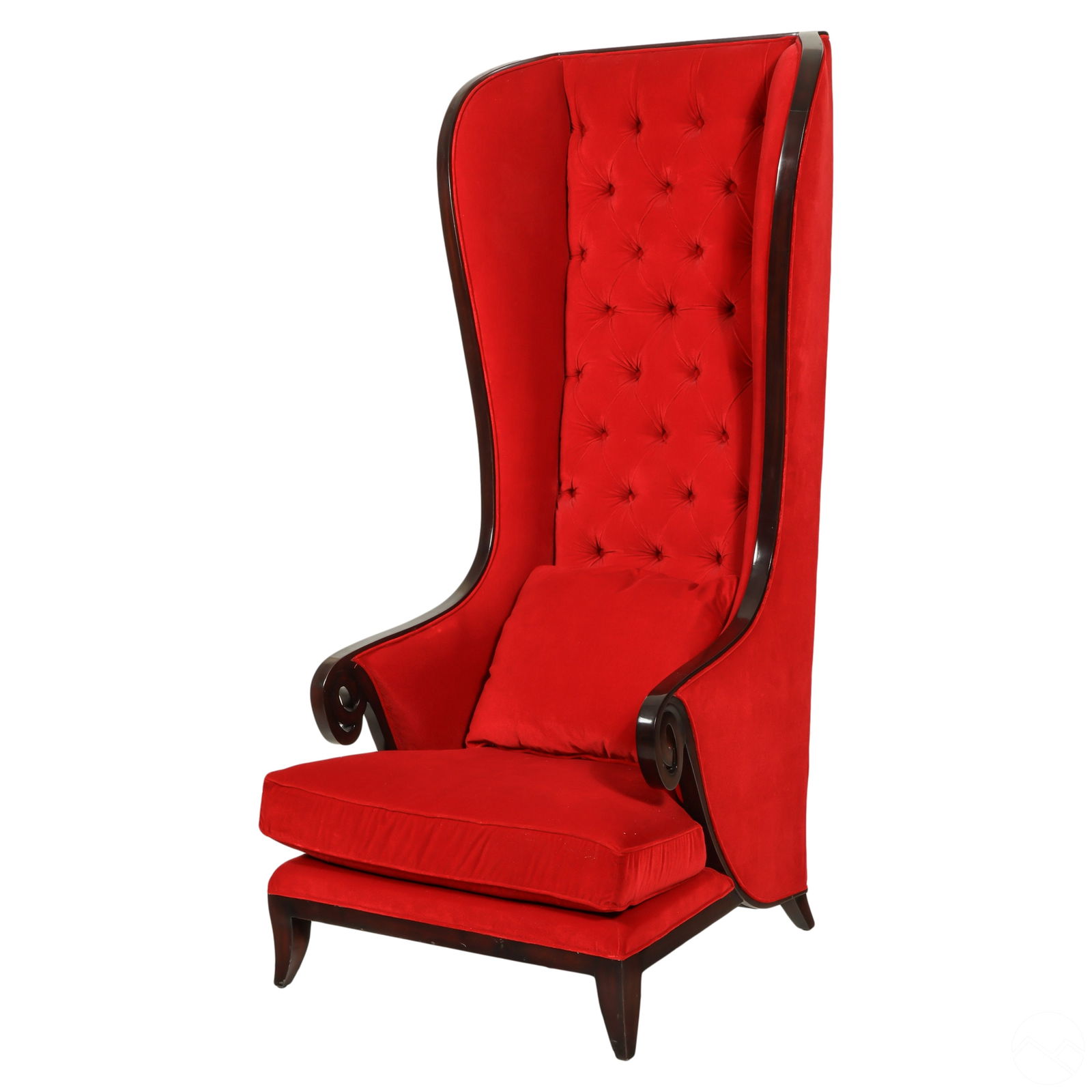 Christopher Guy Red High Back Tufted Wing Chair (1 of 8)