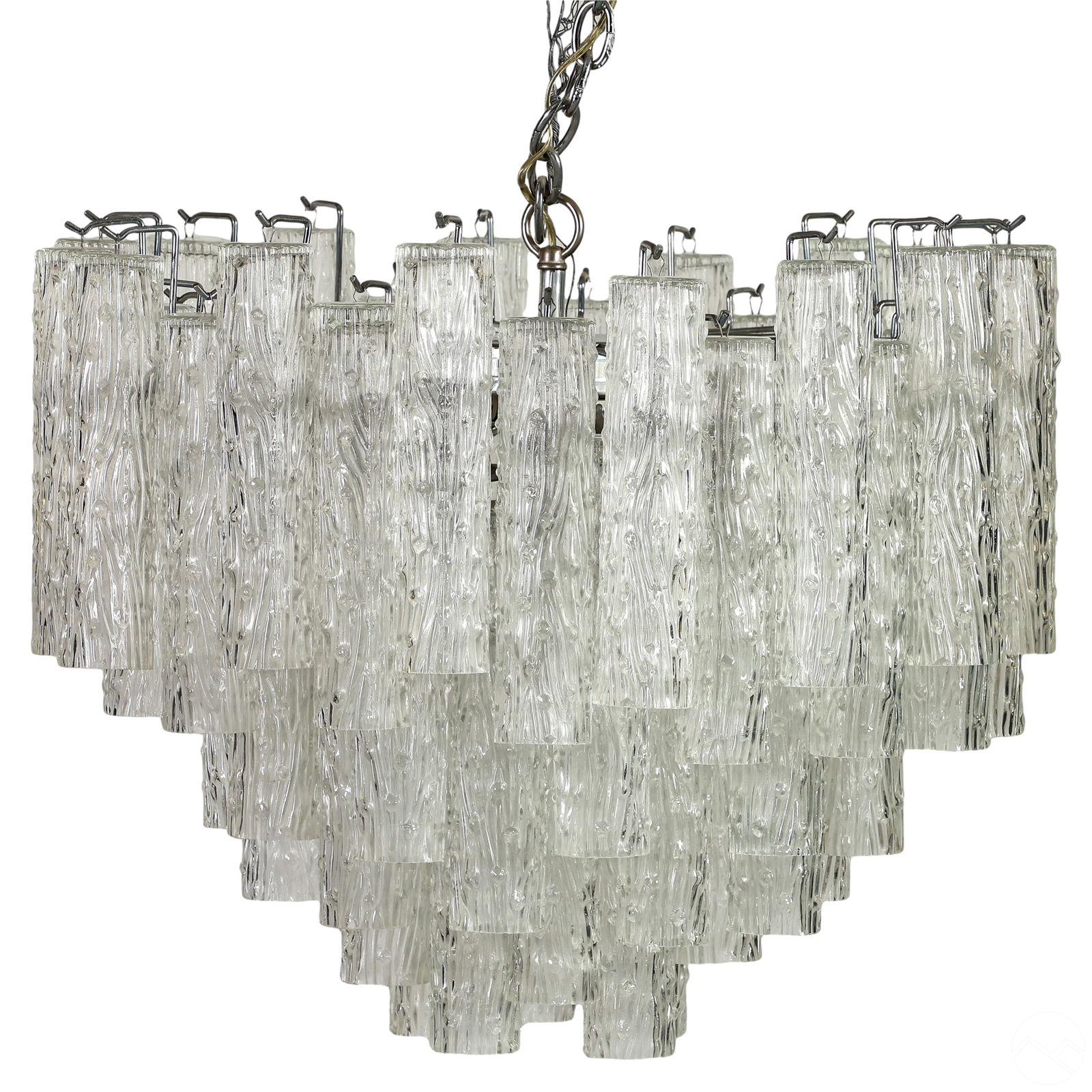 Murano Glass Tronchi Tube Mid Century Chandelier (1 of 7)