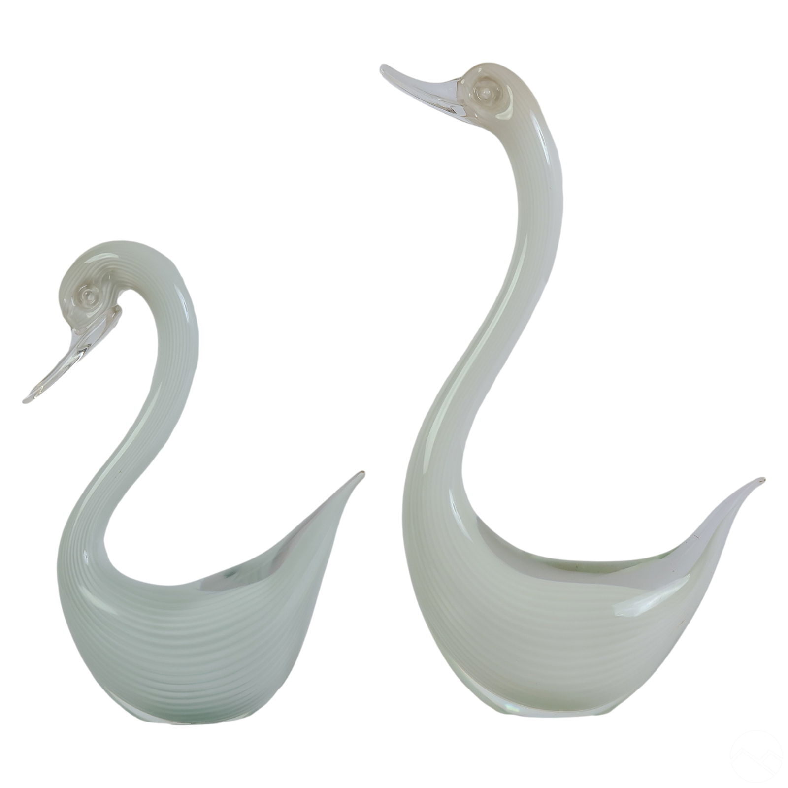 Murano Seguso Pair of Art Glass Swans Sculptures (1 of 6)