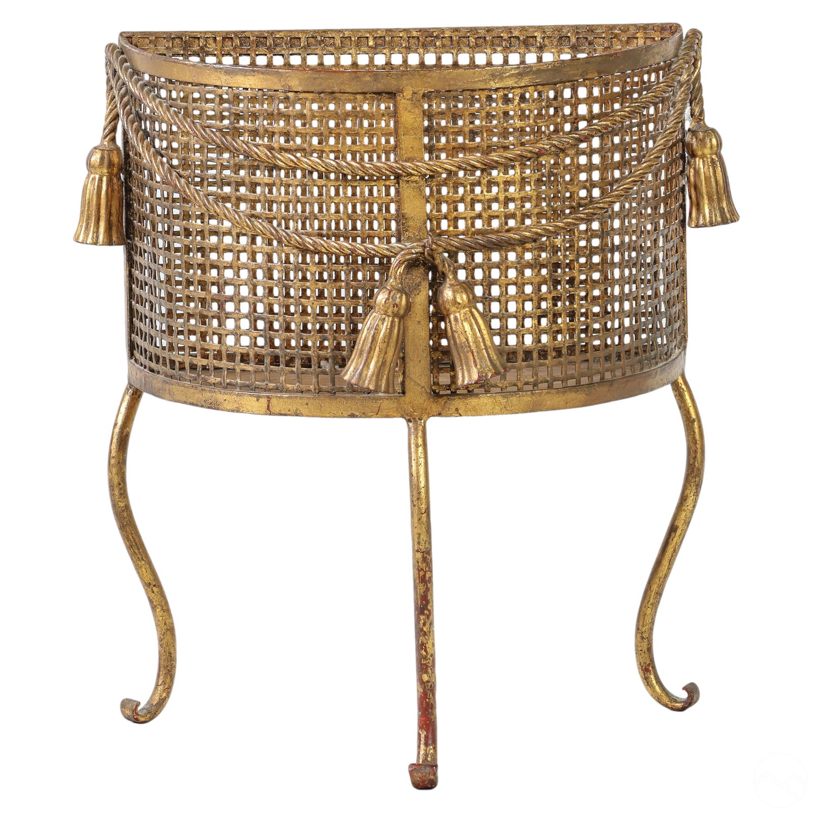 Italy Gilt Rope & Tassel Hollywood Regency Planter (1 of 7)