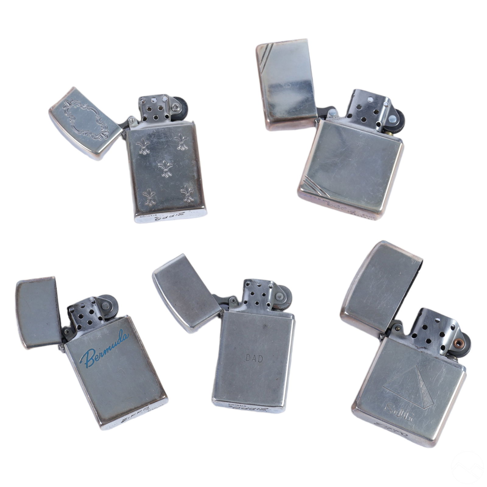 Vintage Zippo Sterling Silver Lighters ESTATE LOT (1 of 4)