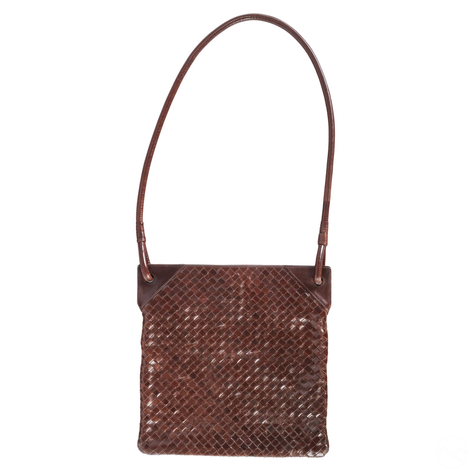 Bottega Veneta Brown Leather Intrecciato Tote Bag (1 of 5)