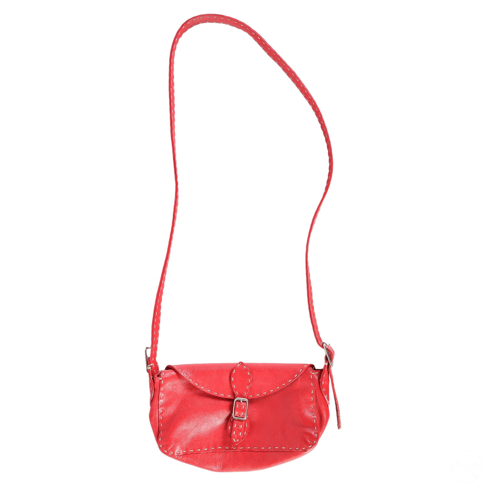 Fendi Selleria Italian Red Leather Crossbody Purse (1 of 6)
