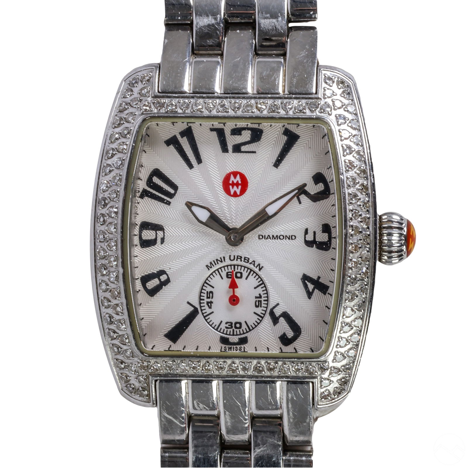 Michele Mini Urban Ladies Diamond Encrusted Watch (1 of 8)