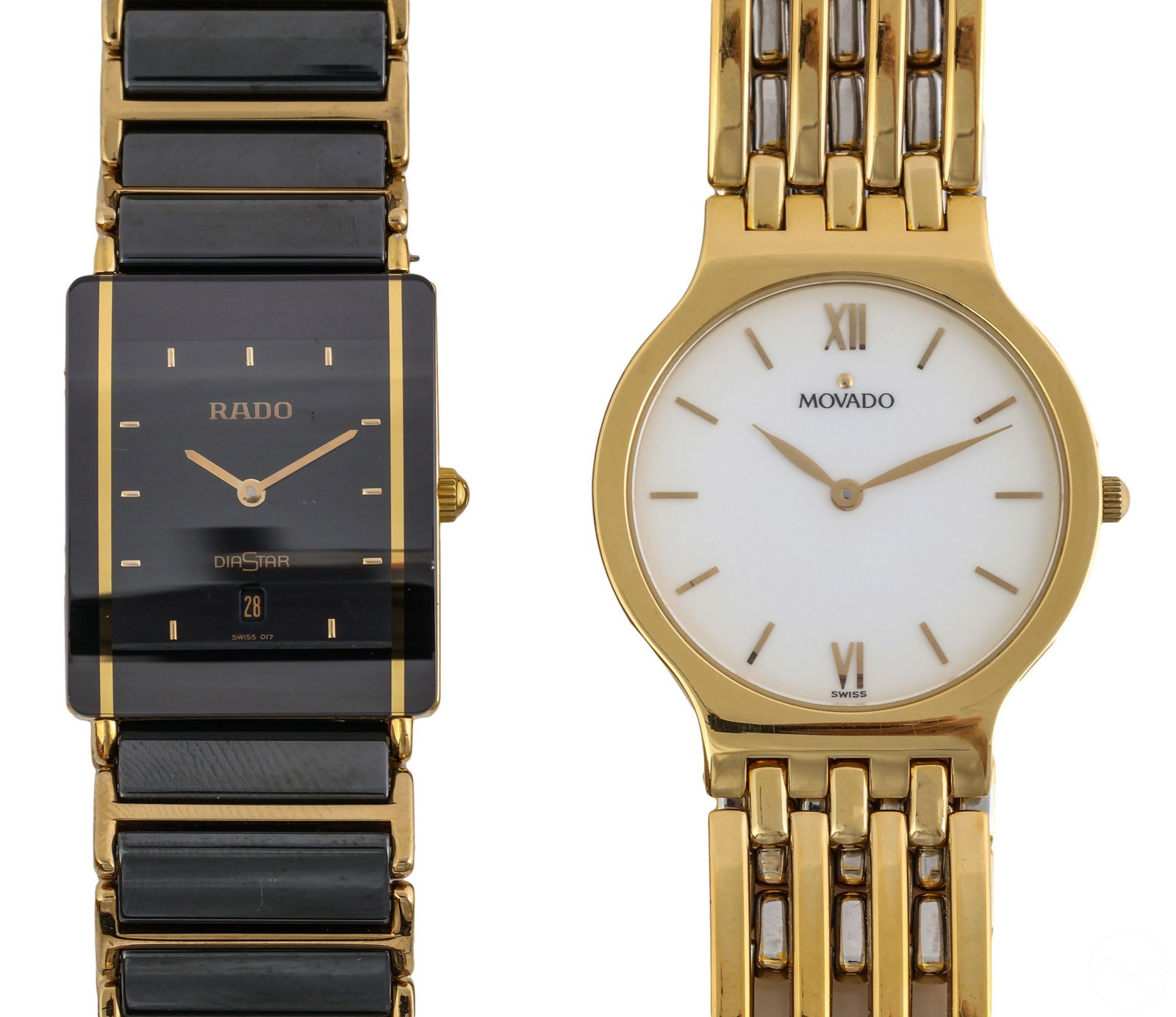 Movado & Rado Swiss Designer Wristwatches 2pc. LOT (1 of 13)