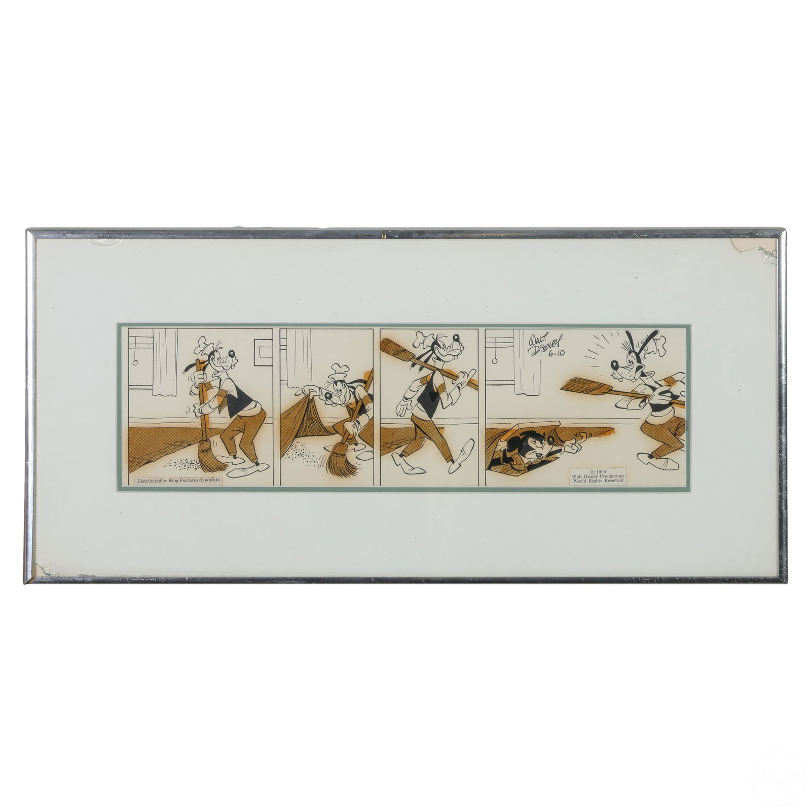 Walt Disney GOOFY Illustrated 1960 Ink Comic Strip (1 of 5)