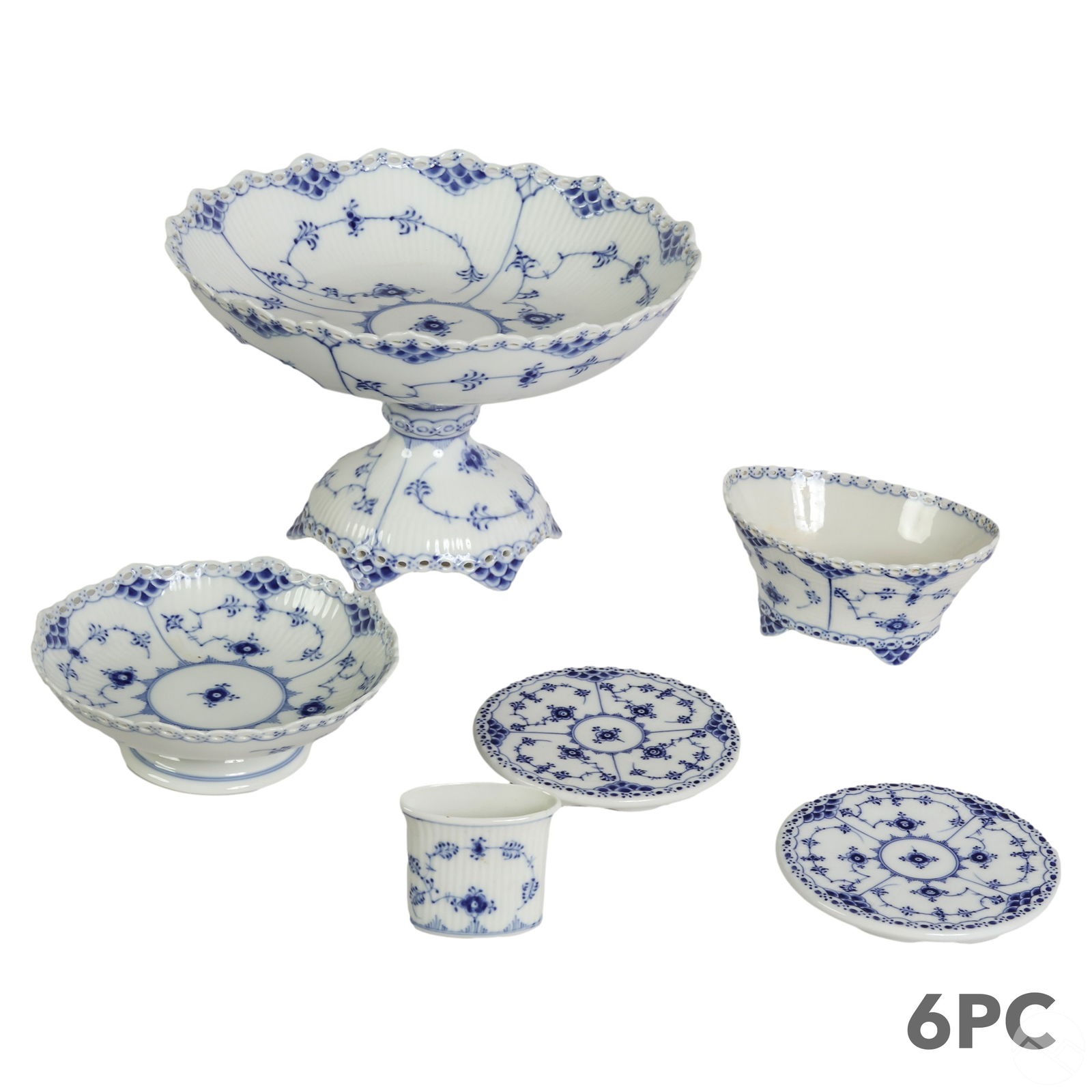 Royal Copenhagen Blue Fluted Full Lace 6pc Service (1 of 13)