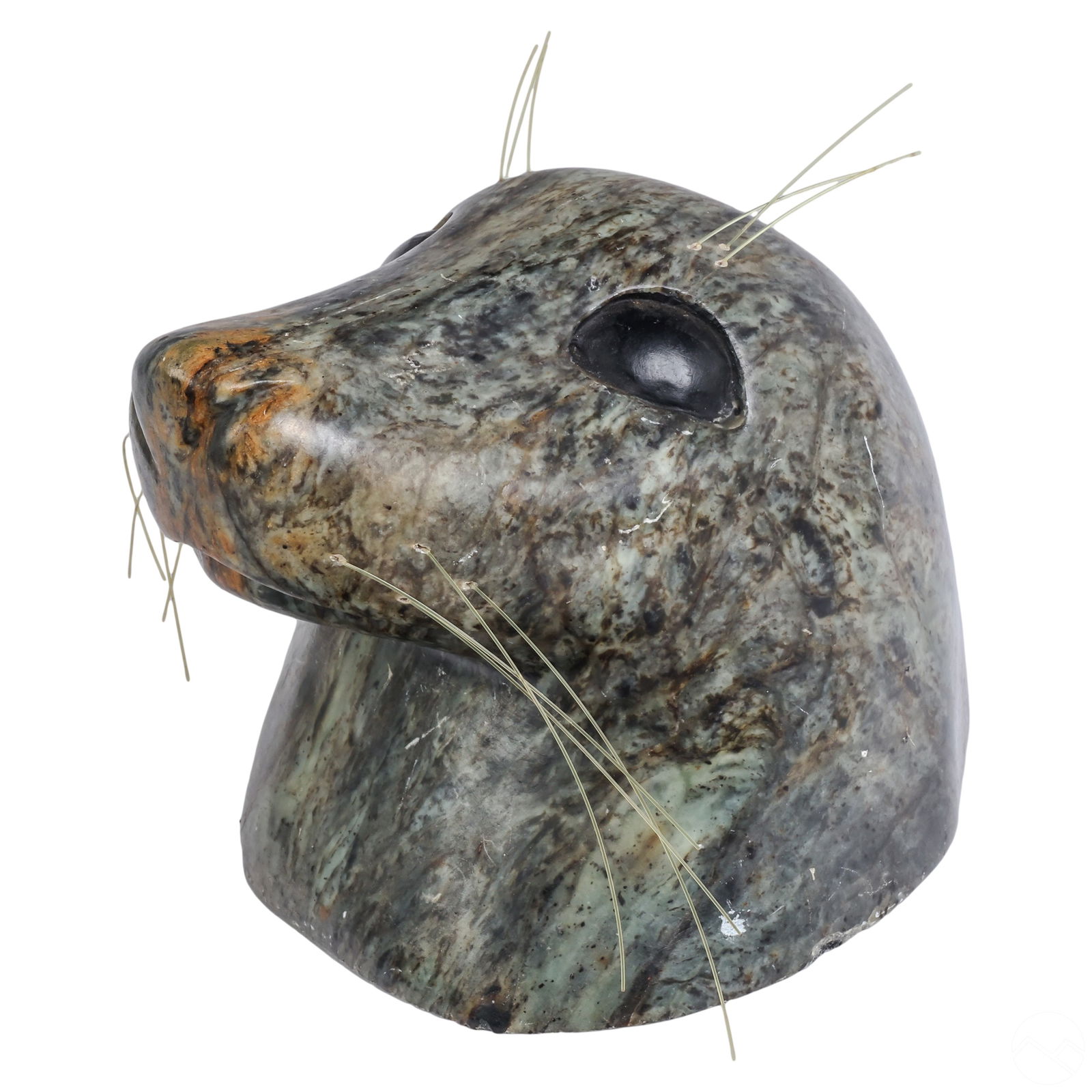 R Powers 20C Soapstone Seal Head Inuit Sculpture (1 of 6)