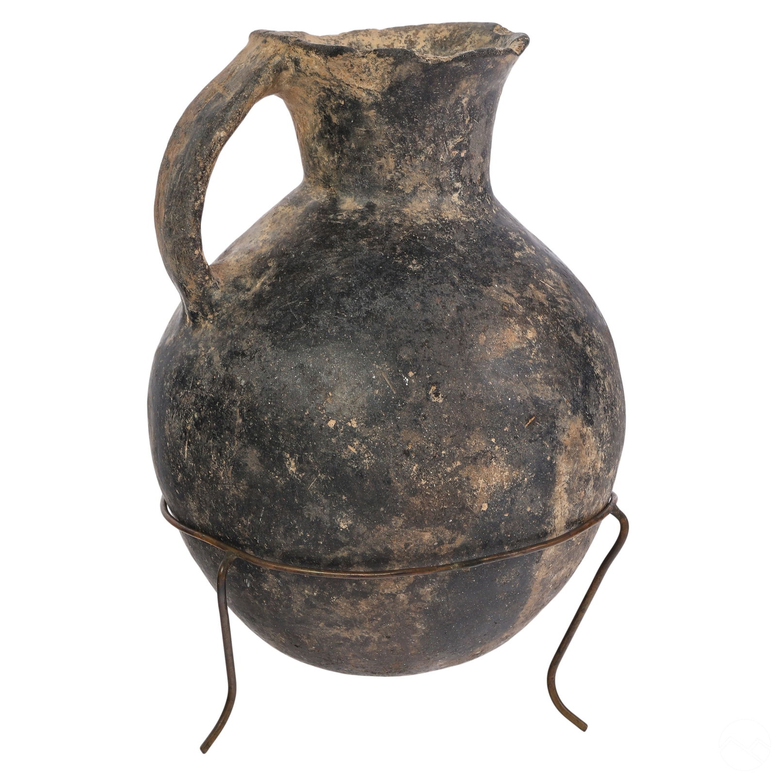 Pre Columbian Style Two Tone Art Pottery Pitcher (1 of 4)