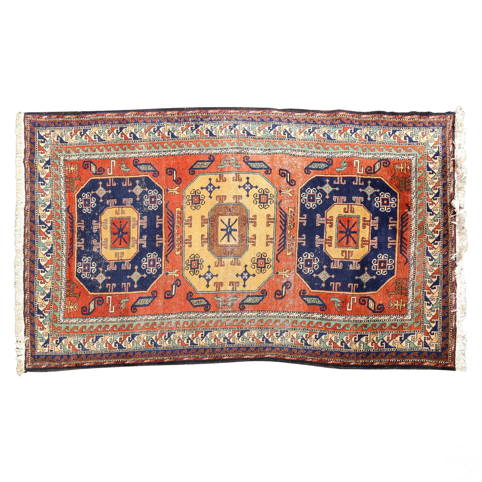 Indo Persian 9.5ft Woven Medallion Area Rug Carpet (1 of 7)