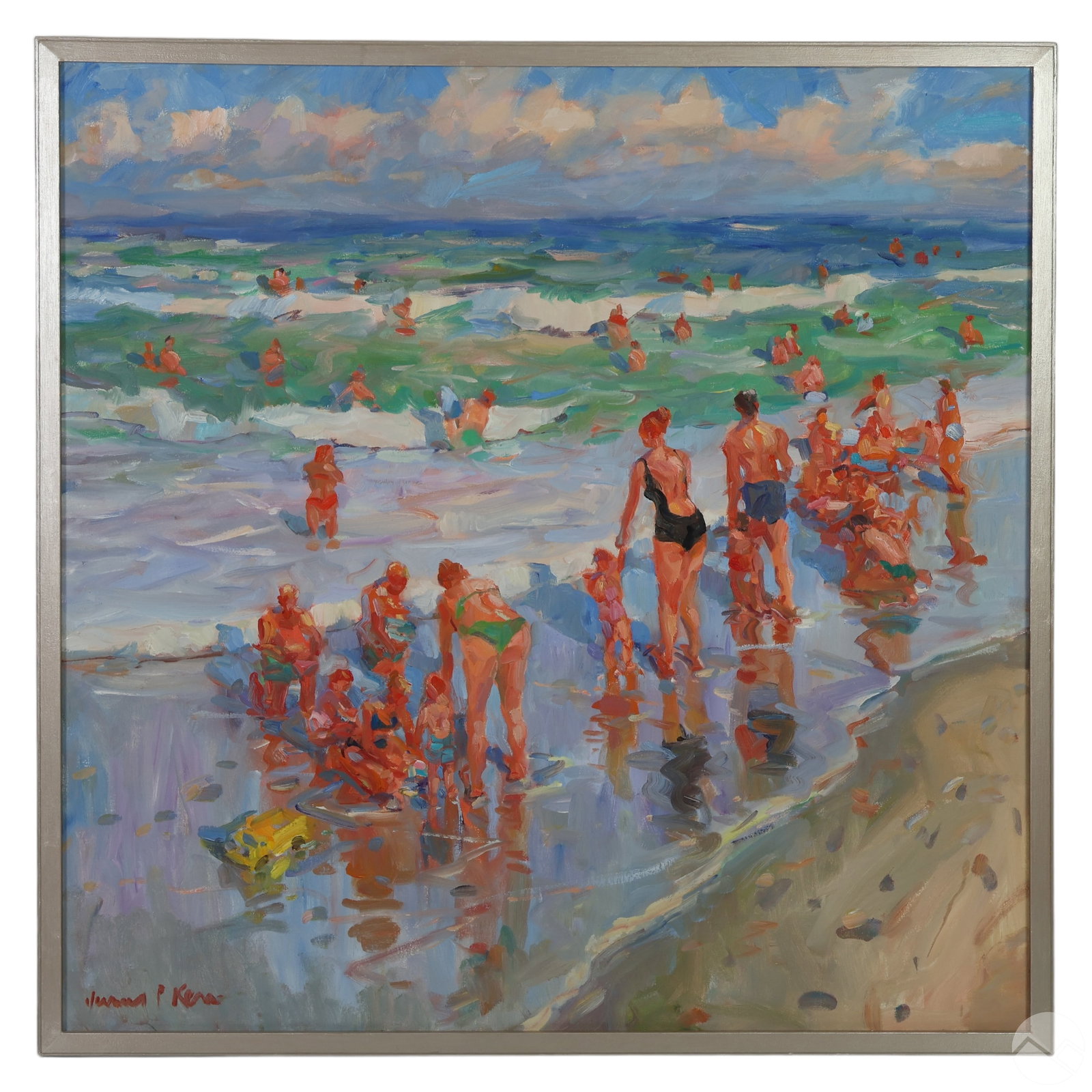 James Kerr b.1953 Beach Day Florida Coast Painting (1 of 8)