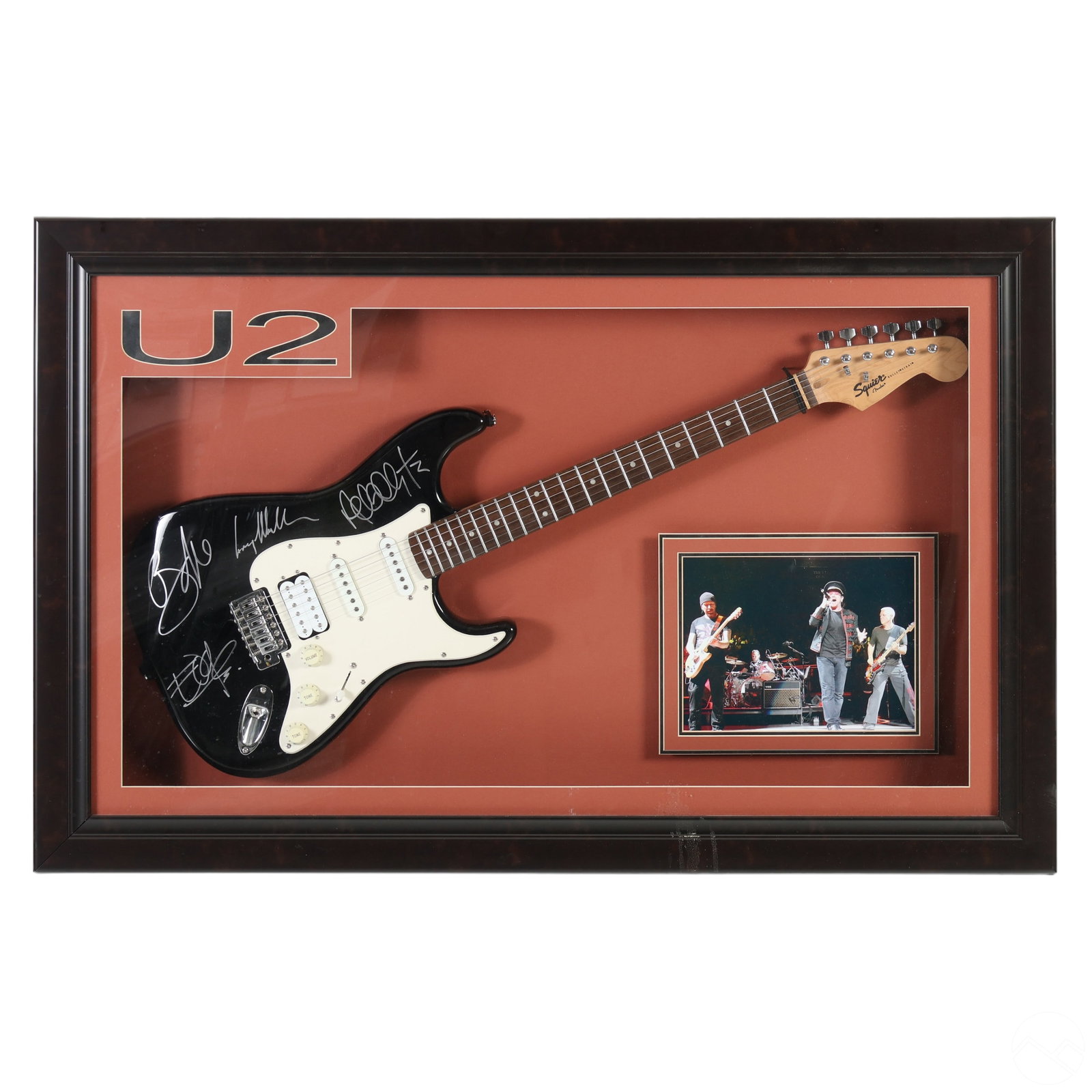 U2 Rock Band Autographed Electric Guitar and Photo (1 of 6)