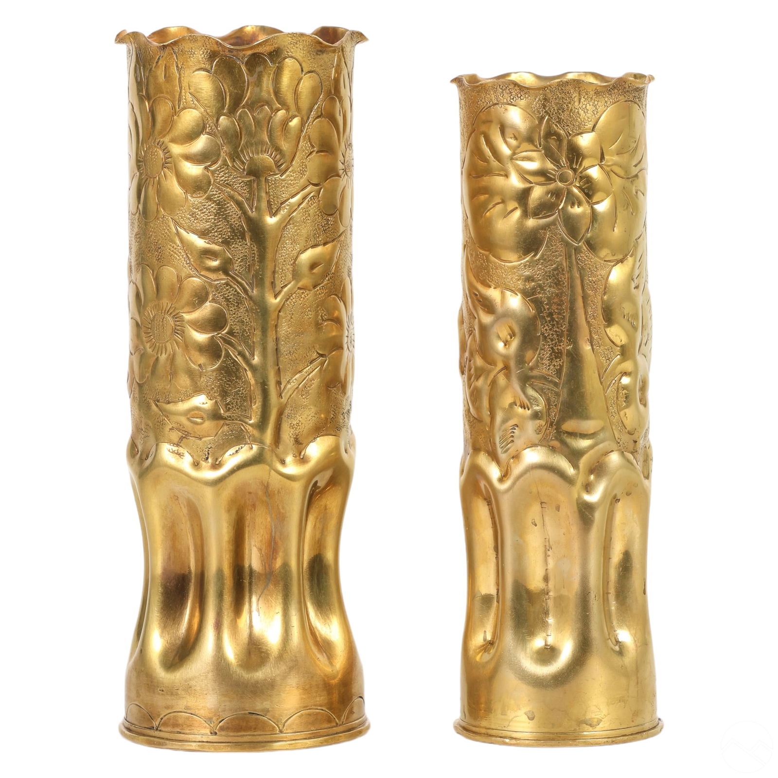 World War Brass Artillery Shell Trench Art Vases (1 of 8)