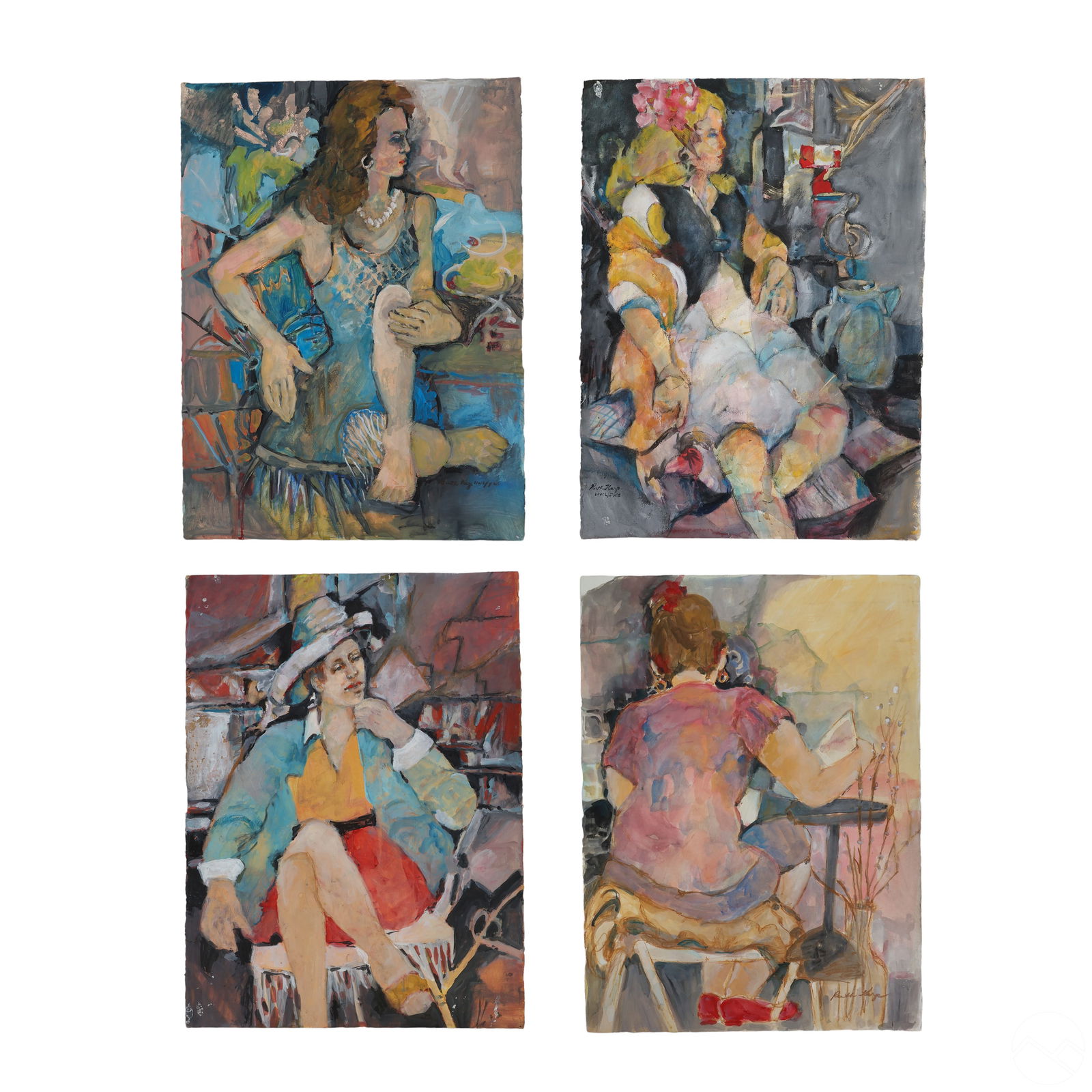 Ruth Karp 1925-2021 Watercolor Paintings 4pc. LOT (1 of 9)