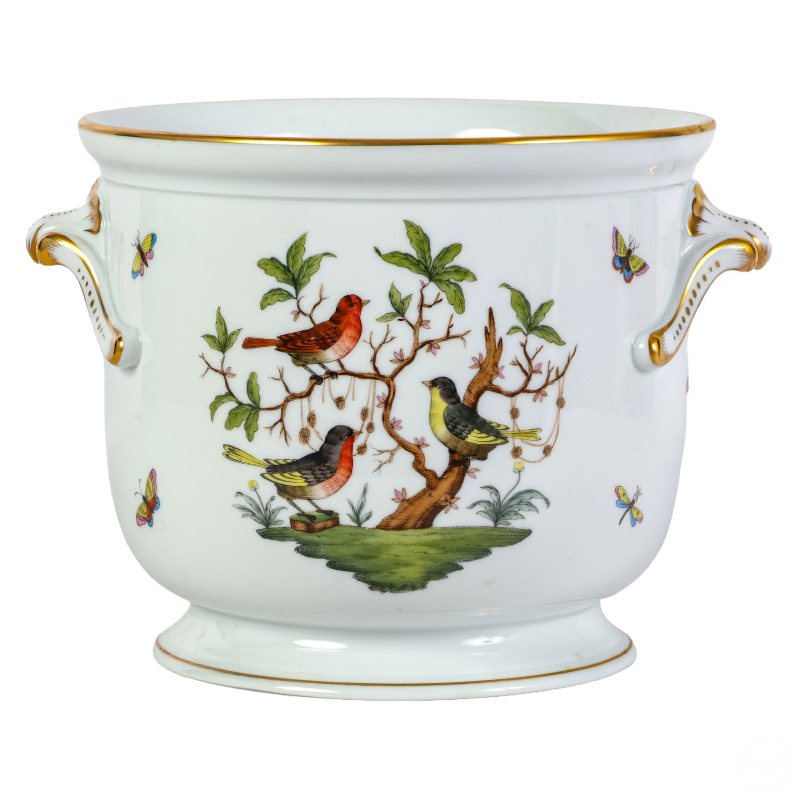 Herend Porcelain Large Rothschild Bird Cache Pot (1 of 8)