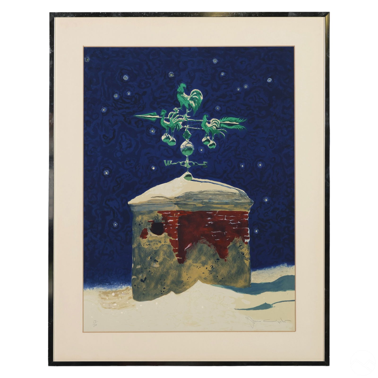 Jamie Wyeth b1946 LE Weathervane Roof Litho SIGNED (1 of 7)