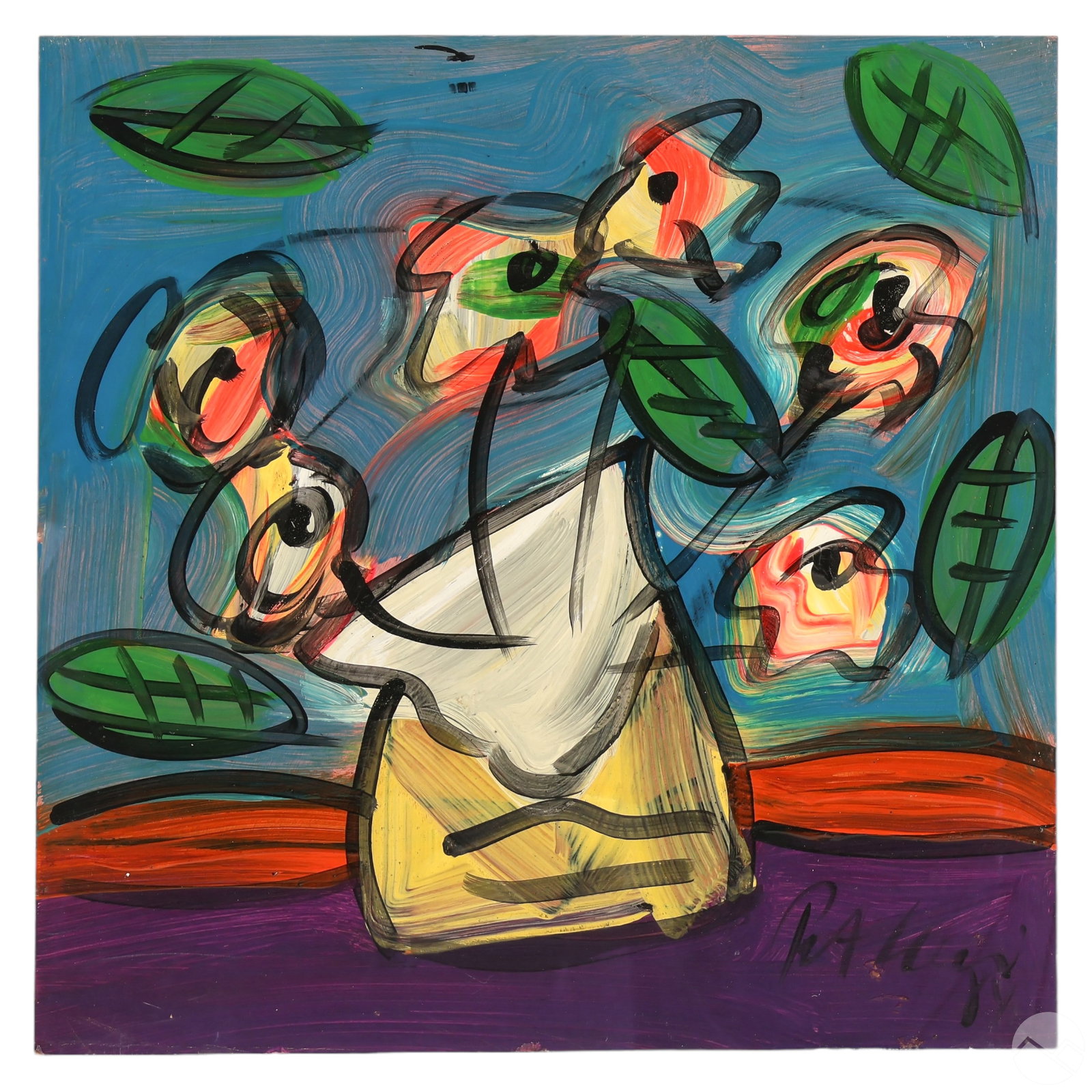 Peter Keil b.1942 Neo Expressionism Oil Painting (1 of 5)