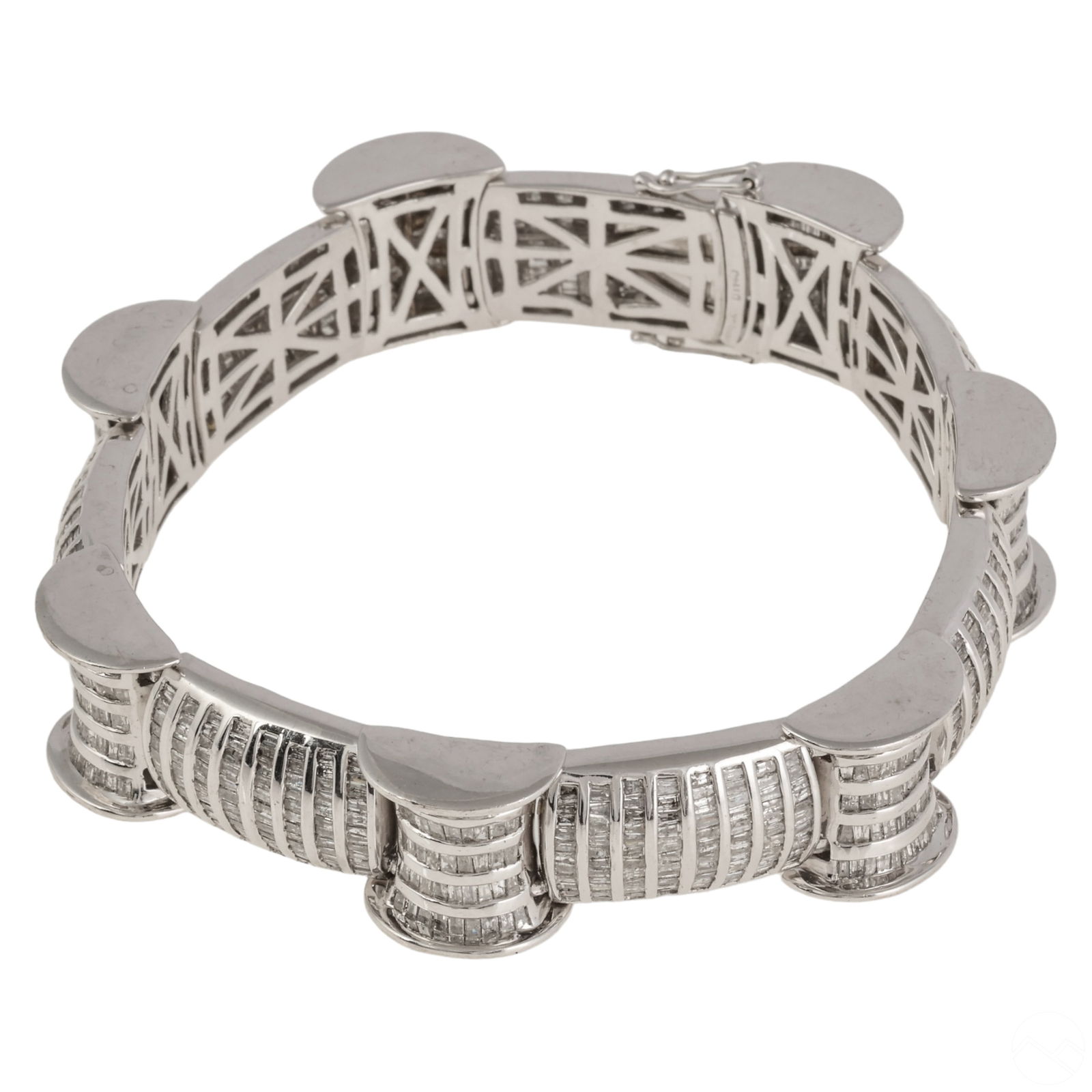 14k White Gold Iced Out 11.4 CTTW Diamond Bracelet (1 of 8)