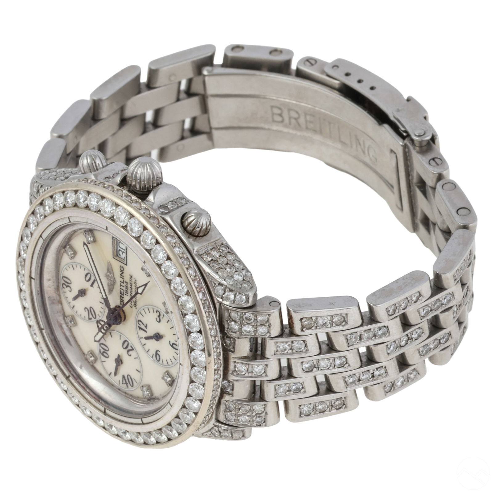 Breitling B13352 8.75 CTTW Diamond Chronomat Watch (1 of 9)