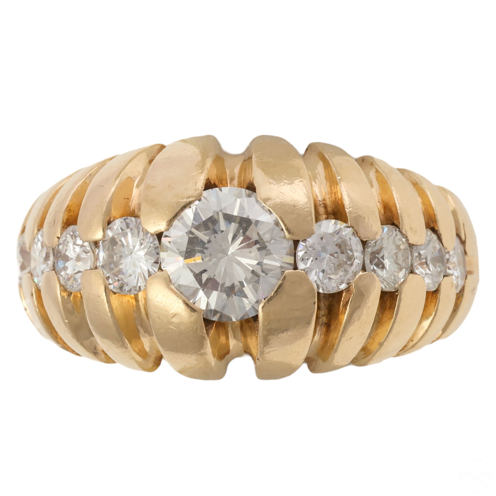 18k Gold 2 CTTW Round Brilliant Cut Diamond Ring (1 of 8)