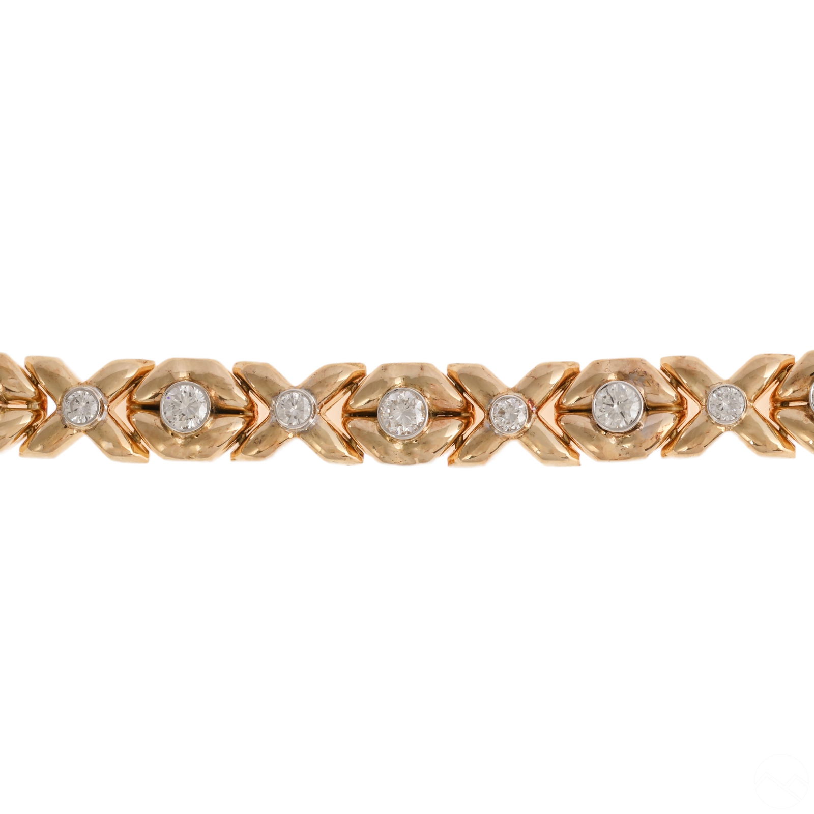 14k Gold XOXO 2.9 CTTW Diamond Line Bracelet 34gr. (1 of 5)
