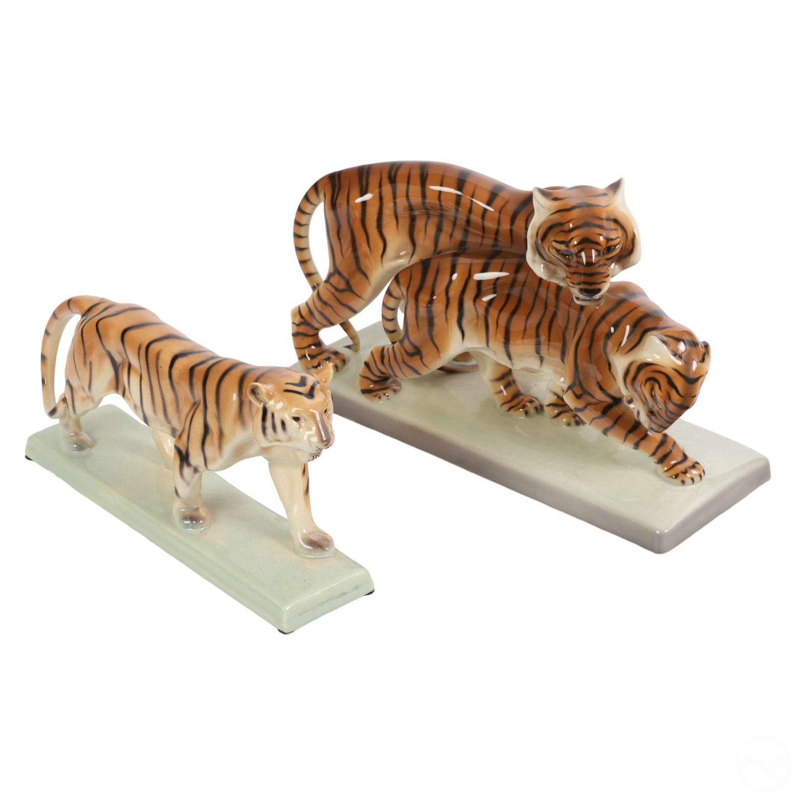 Austrian & Czech Porcelain Tiger Figurines 2pc LOT (1 of 11)