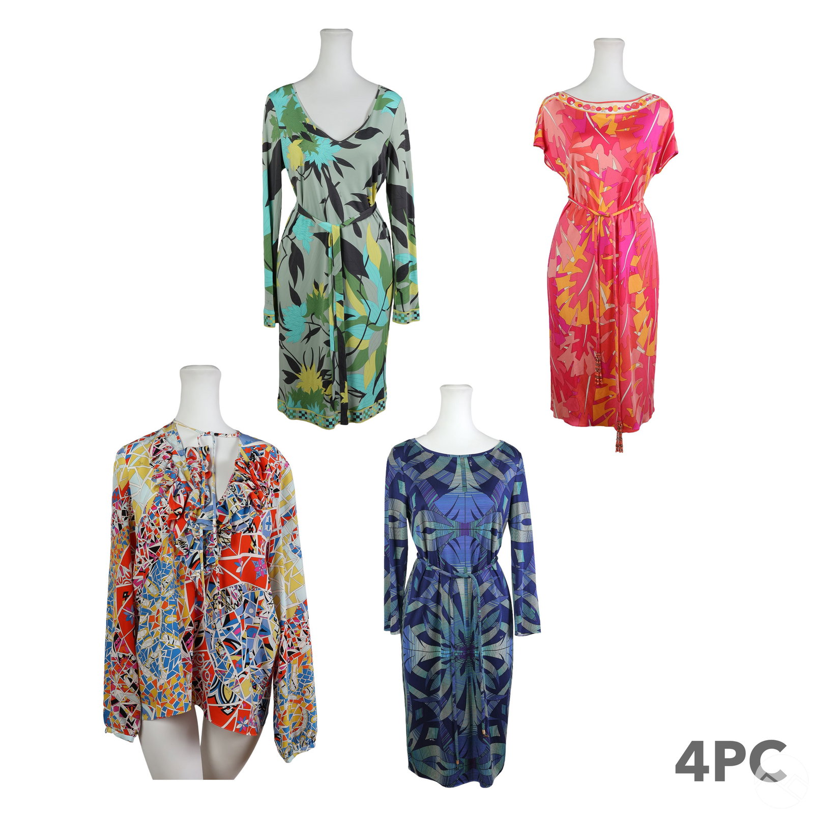 Emilio Pucci Designer Dress & Shirt 4pc LOT Sz 44 (1 of 18)