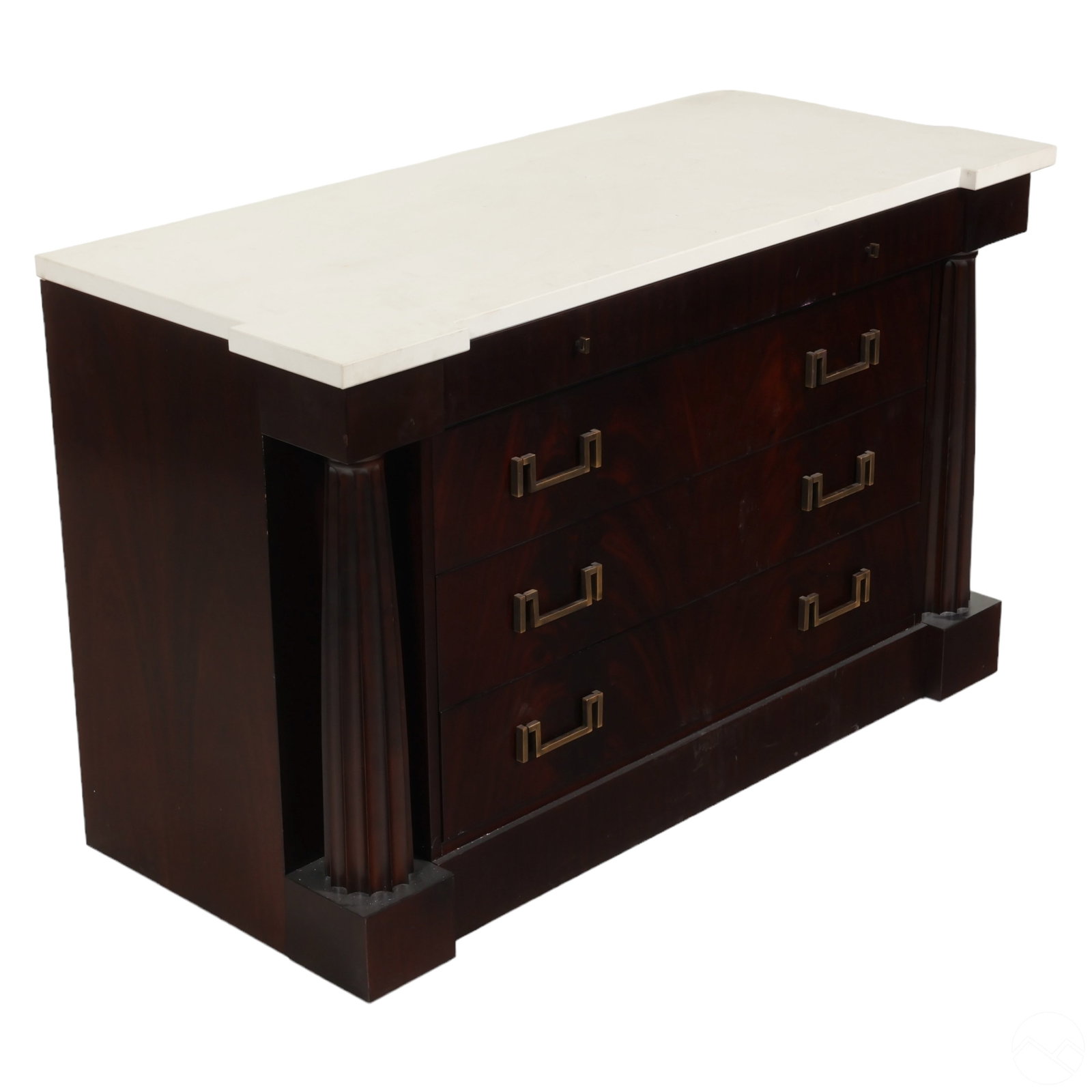 Baker Furniture Ebonized Wood Marble Top Dresser (1 of 8)