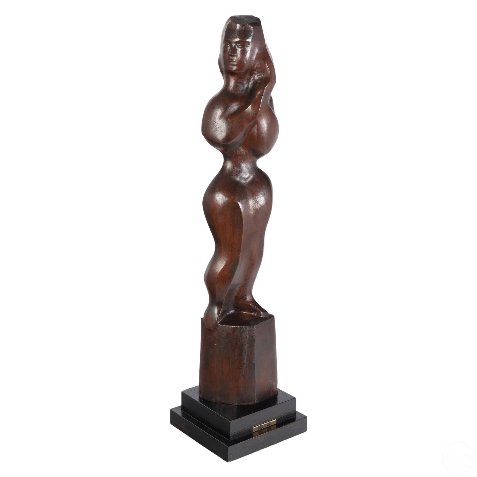 Chaim Gross 1904-1991 Modern Bronze Woman Statue (1 of 8)