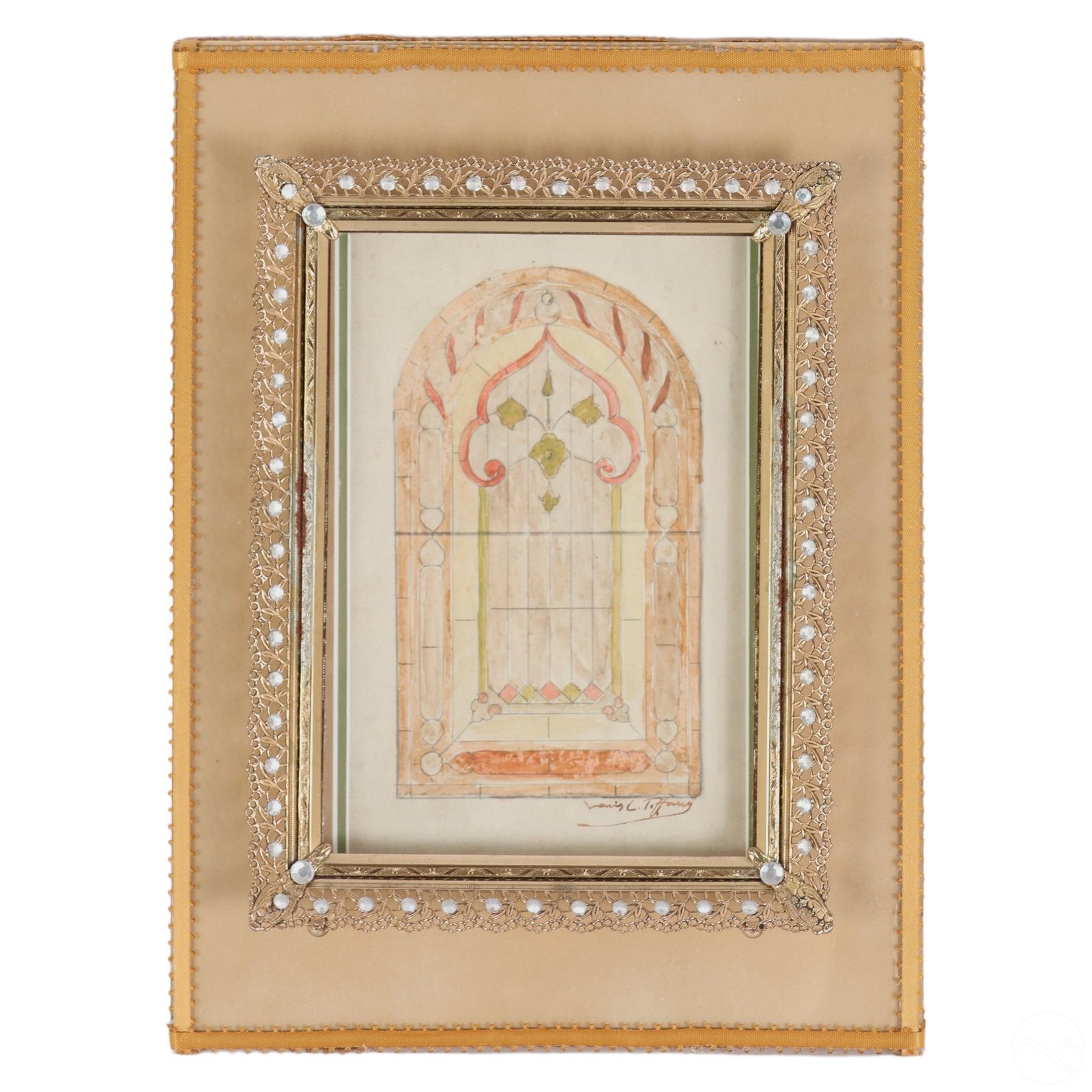 Tiffany 1848-1933 Stained Glass Window Drawing (1 of 5)