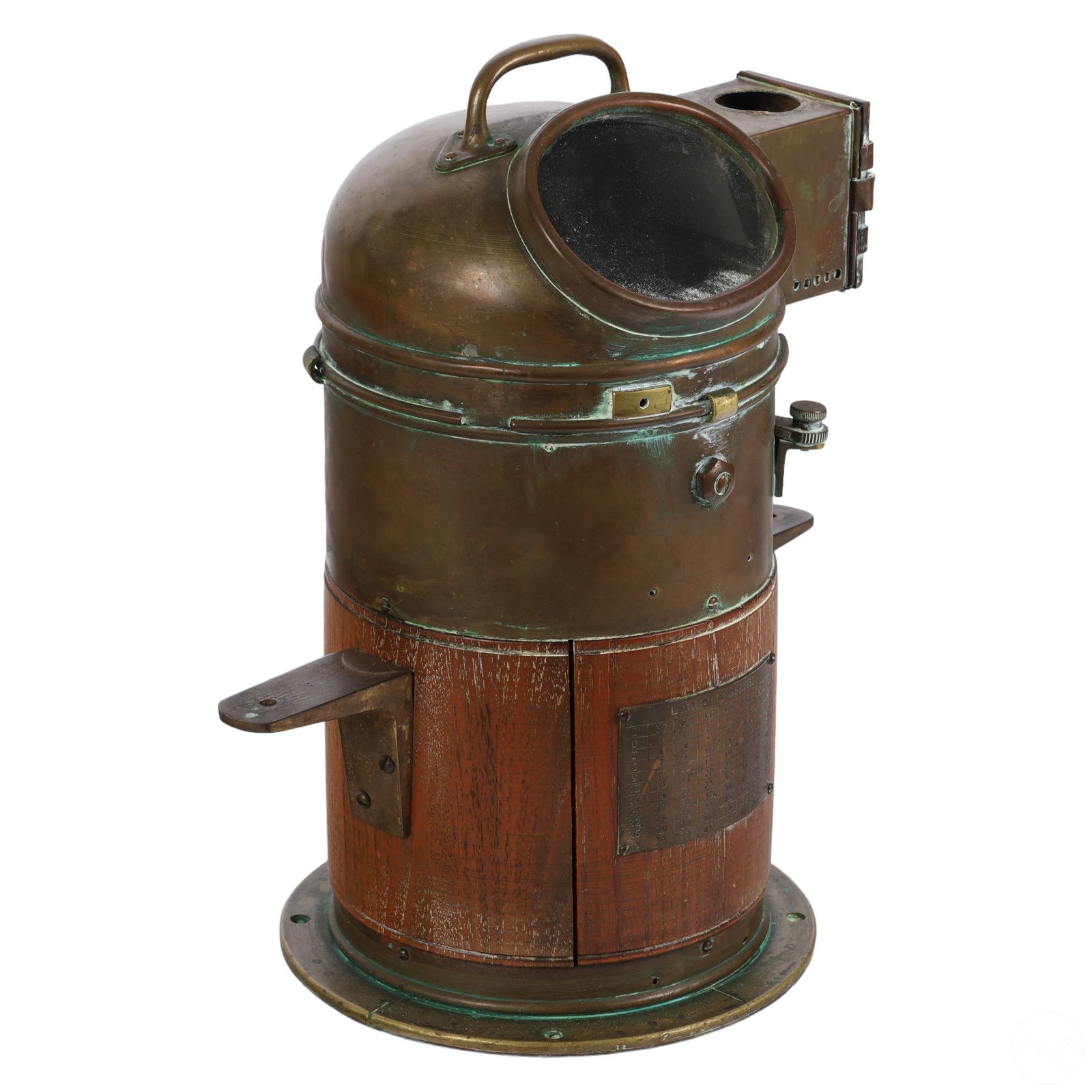 Nautical Marine Brass & Wood Ship Binnacle Compass (1 of 9)