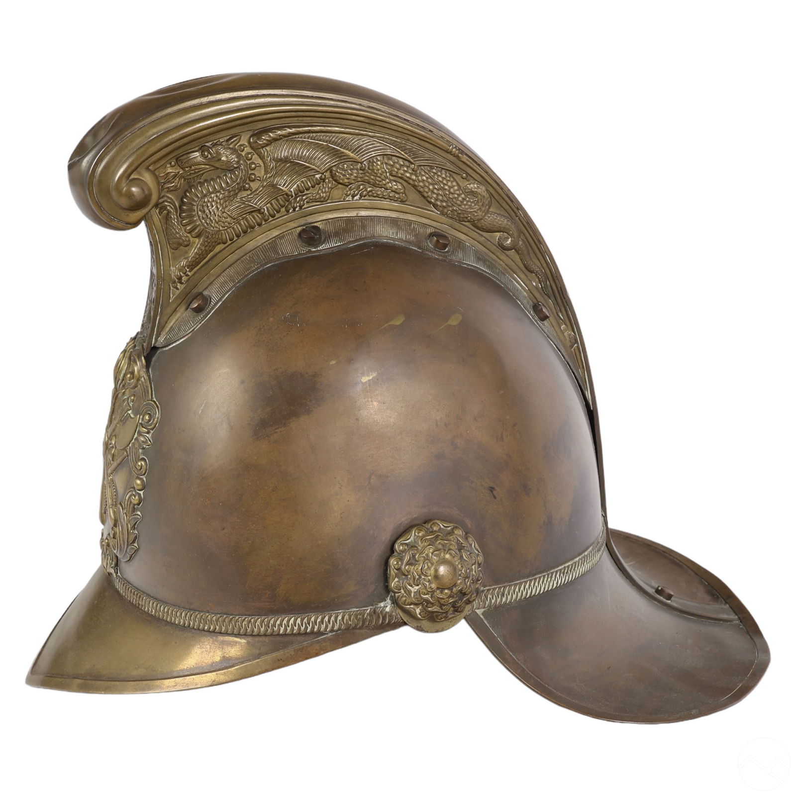 Antique Victorian Brass Firefighter Fireman Helmet (1 of 6)