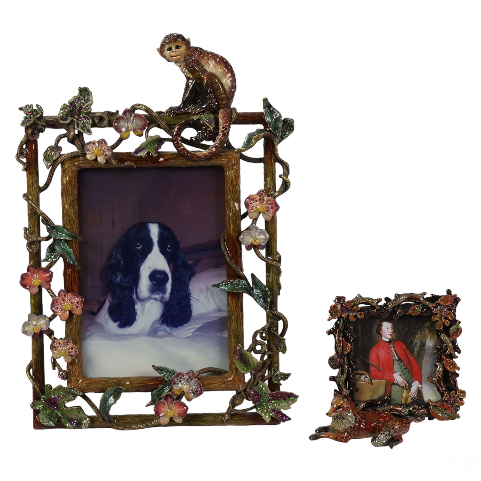 Jay Strongwater Designer Picture Frames 2pc. LOT (1 of 5)