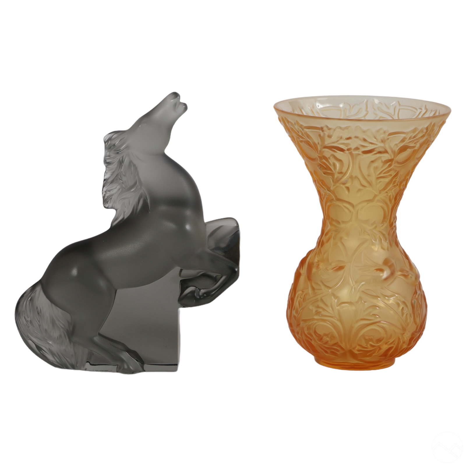 Lalique Arabesque Vase and Kazak Horse Figure LOT (1 of 7)