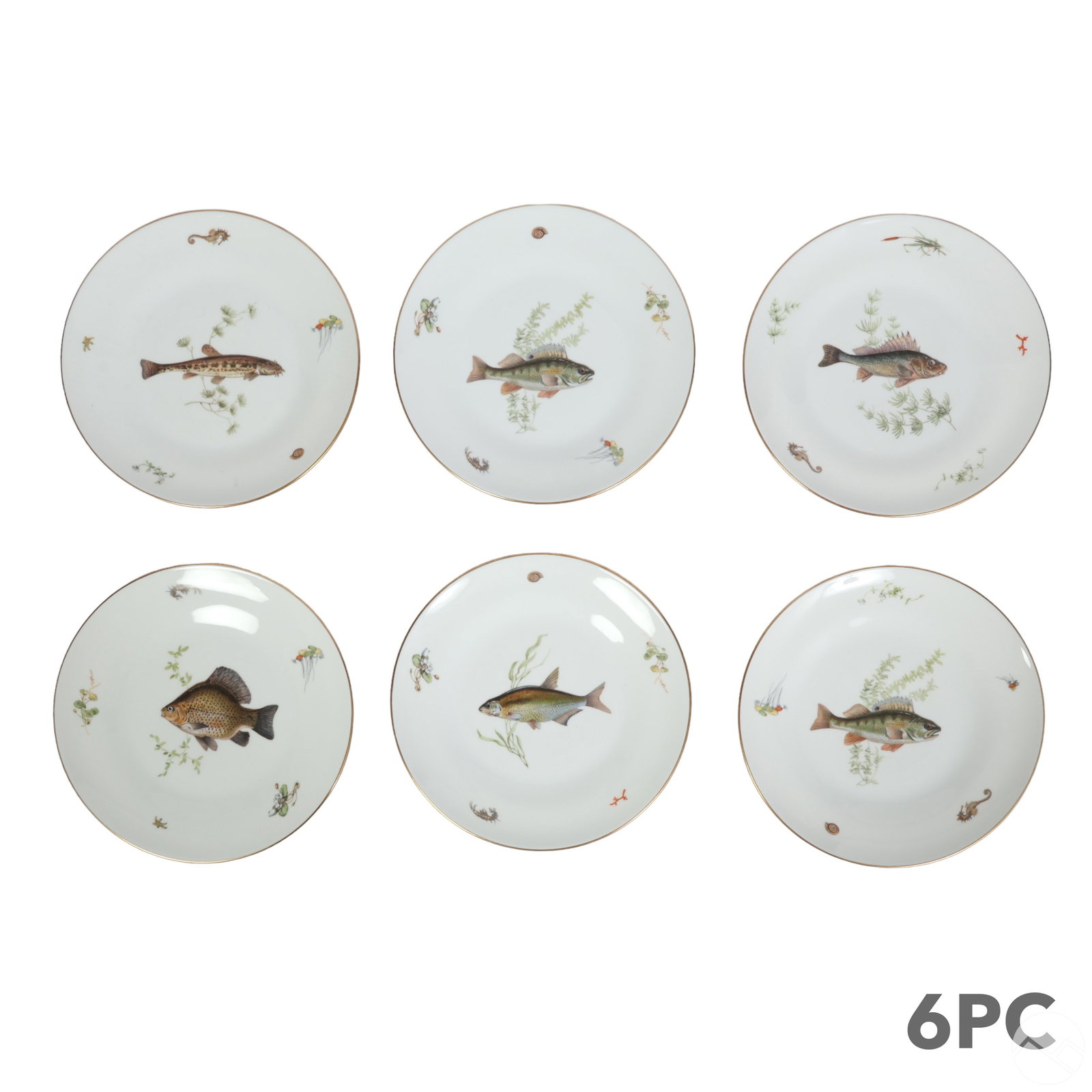 Richard Ginori China Quenelle Dinner Plates 6p SET (1 of 10)