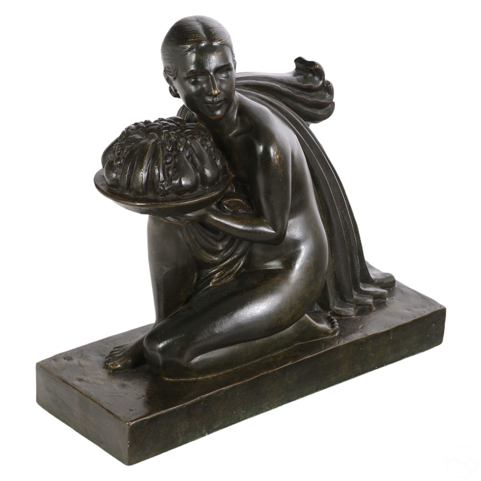 Georges Verez 20C. Bronze Art Deco Grace Sculpture (1 of 7)