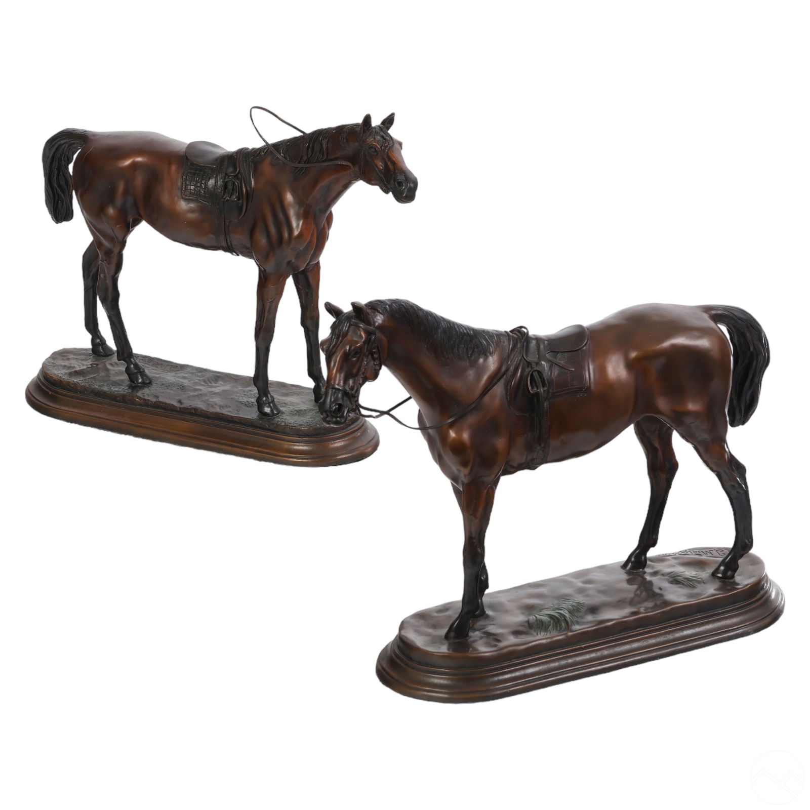 Jules Moigniez 1835-1894 Pair Bronze Horse Statues (1 of 7)
