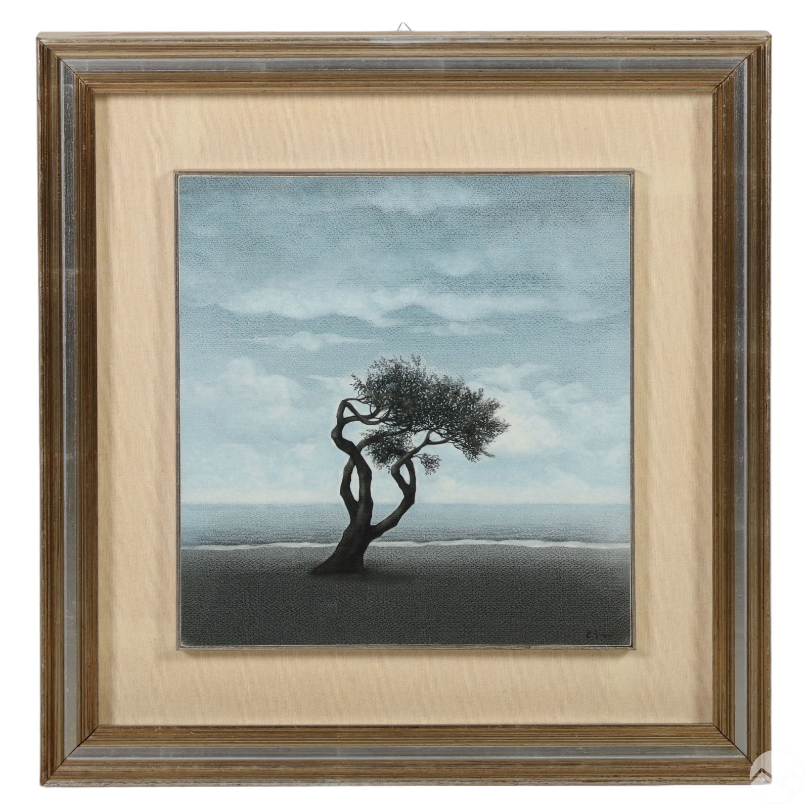 Lone Olive Tree Surreal Landscape Painting SIGNED (1 of 7)
