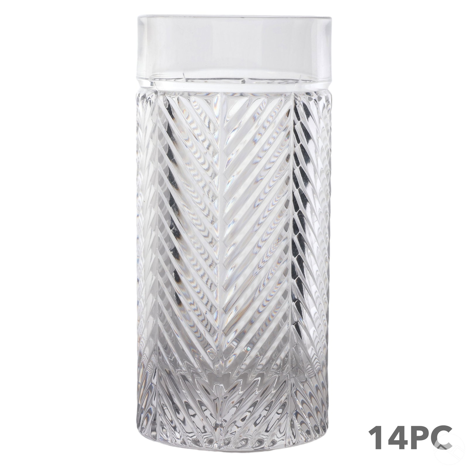 Ralph Lauren Herringbone Highball Glasses 14pc SET (1 of 4)