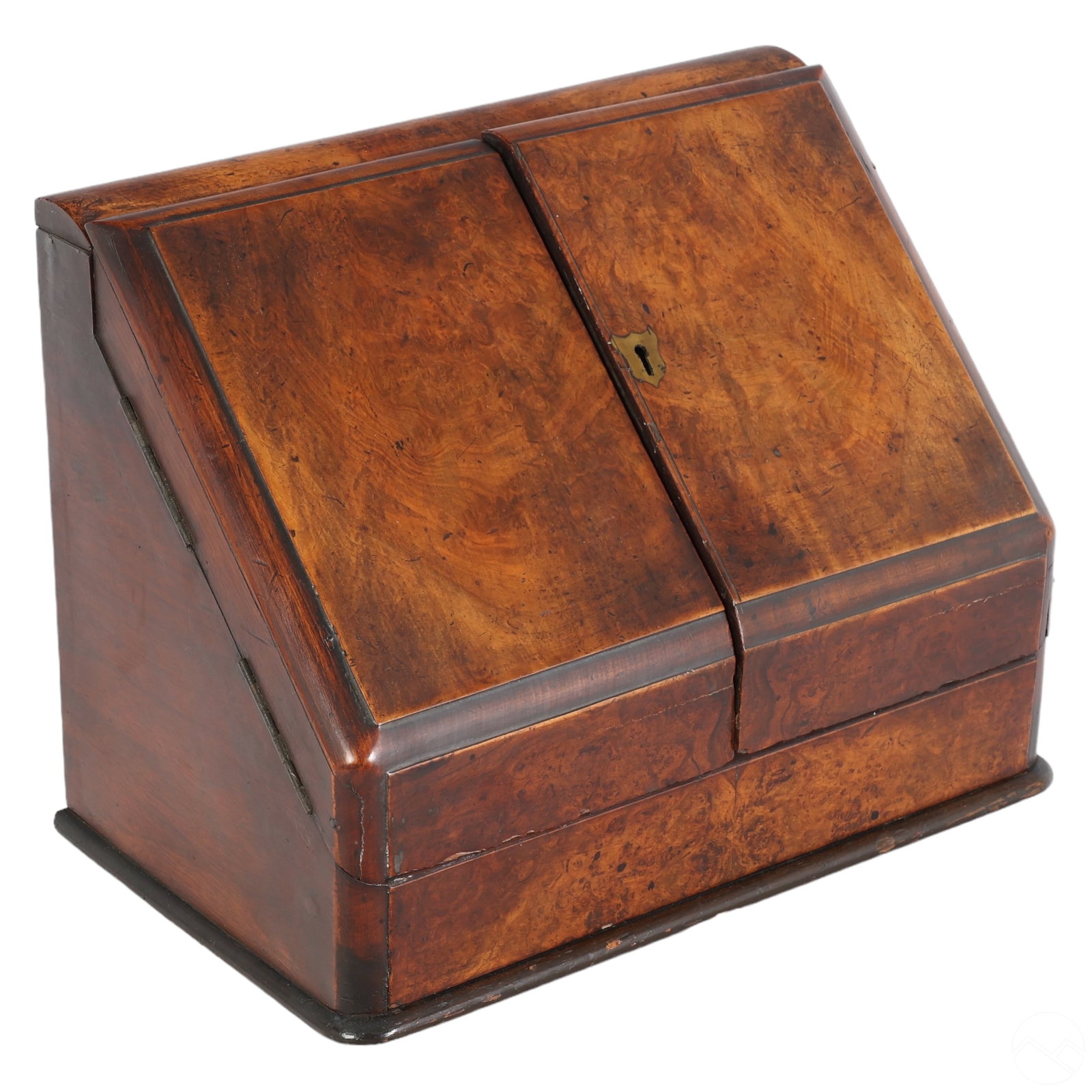 Victorian Wood Stationery Writing Box w/ Ink Wells (1 of 5)