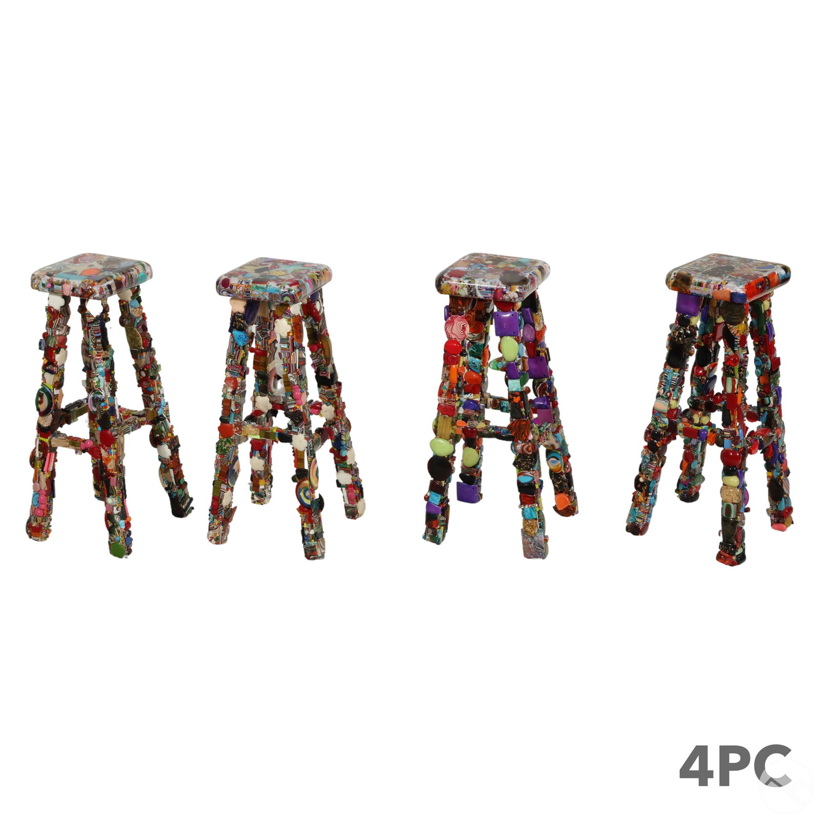 Sobral Paris Recycled Plastics Art Stool 4pc SET (1 of 7)