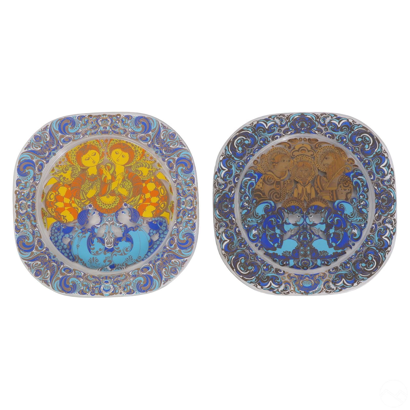 Bjorn Wiinblad Rosenthal Glass Christmas Plates (1 of 10)