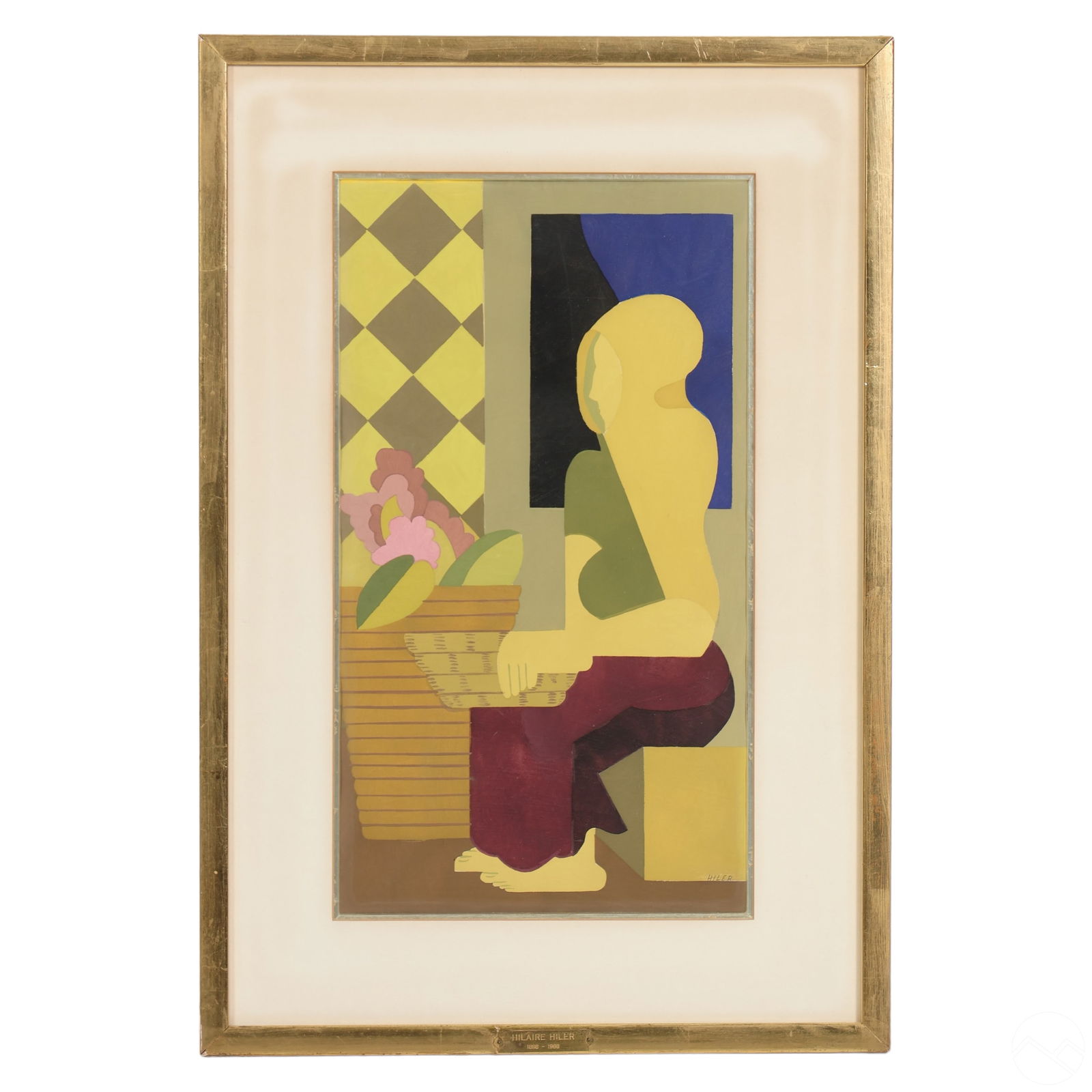 Hilaire Hiler 1898-1966 Colored Silkscreen SIGNED (1 of 5)