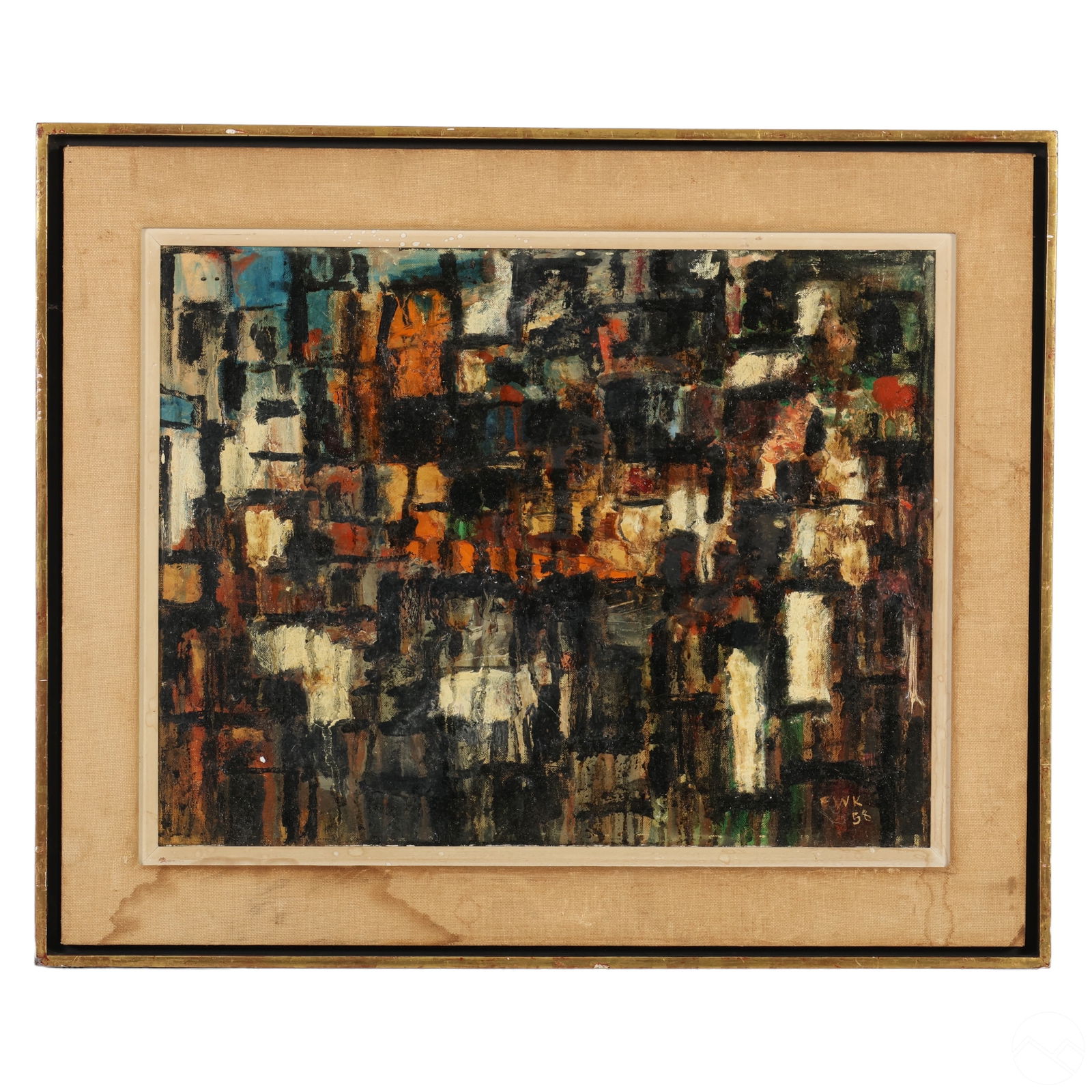 20C Modern Abstract Expressionist Painting SIGNED (1 of 7)