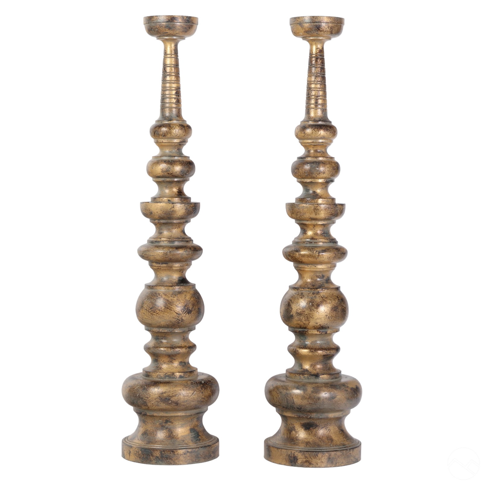 Tibetan Vintage Wood Prayer Altar Candle Balusters (1 of 5)