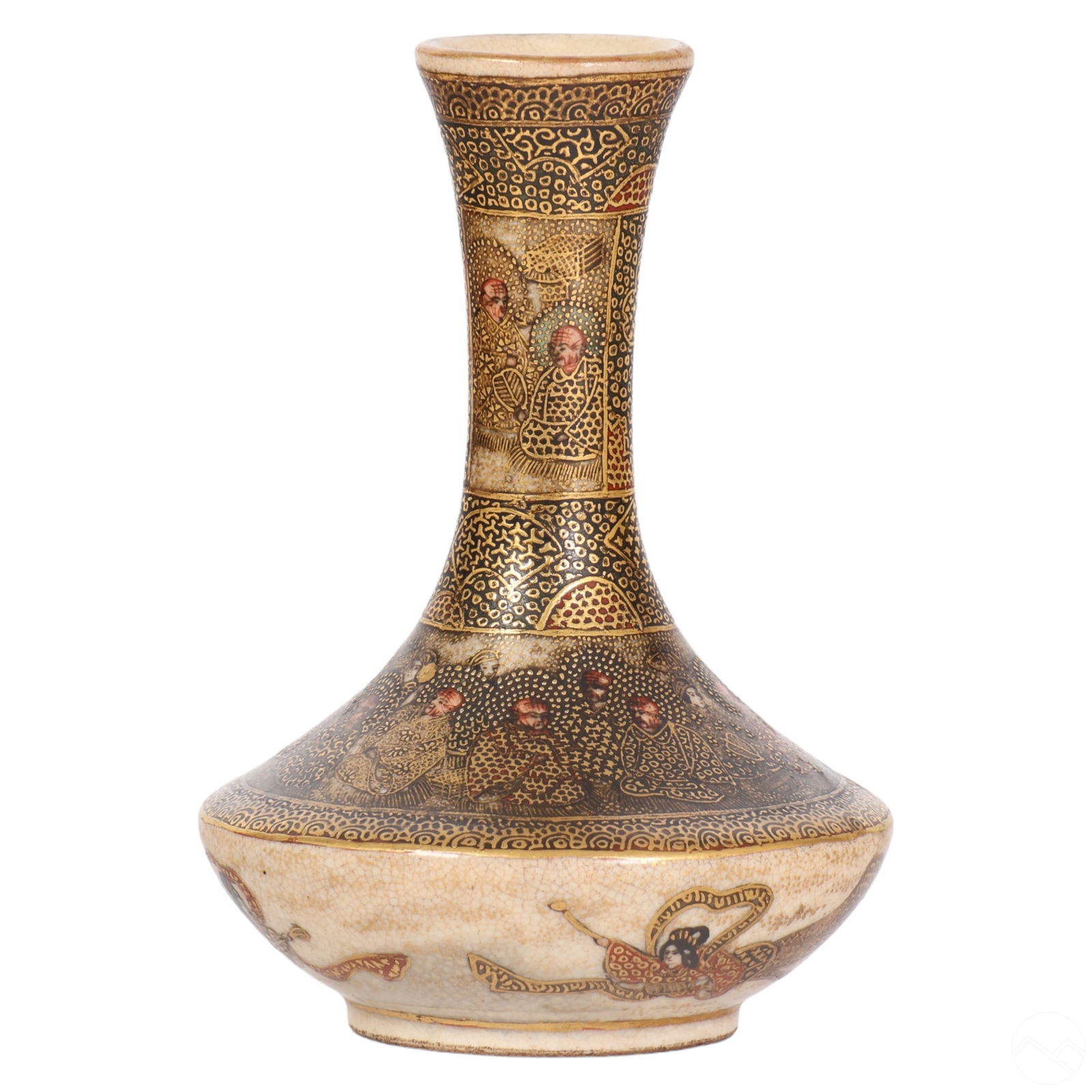 Japanese Meiji Satsuma Porcelain Mini Vase SIGNED (1 of 6)