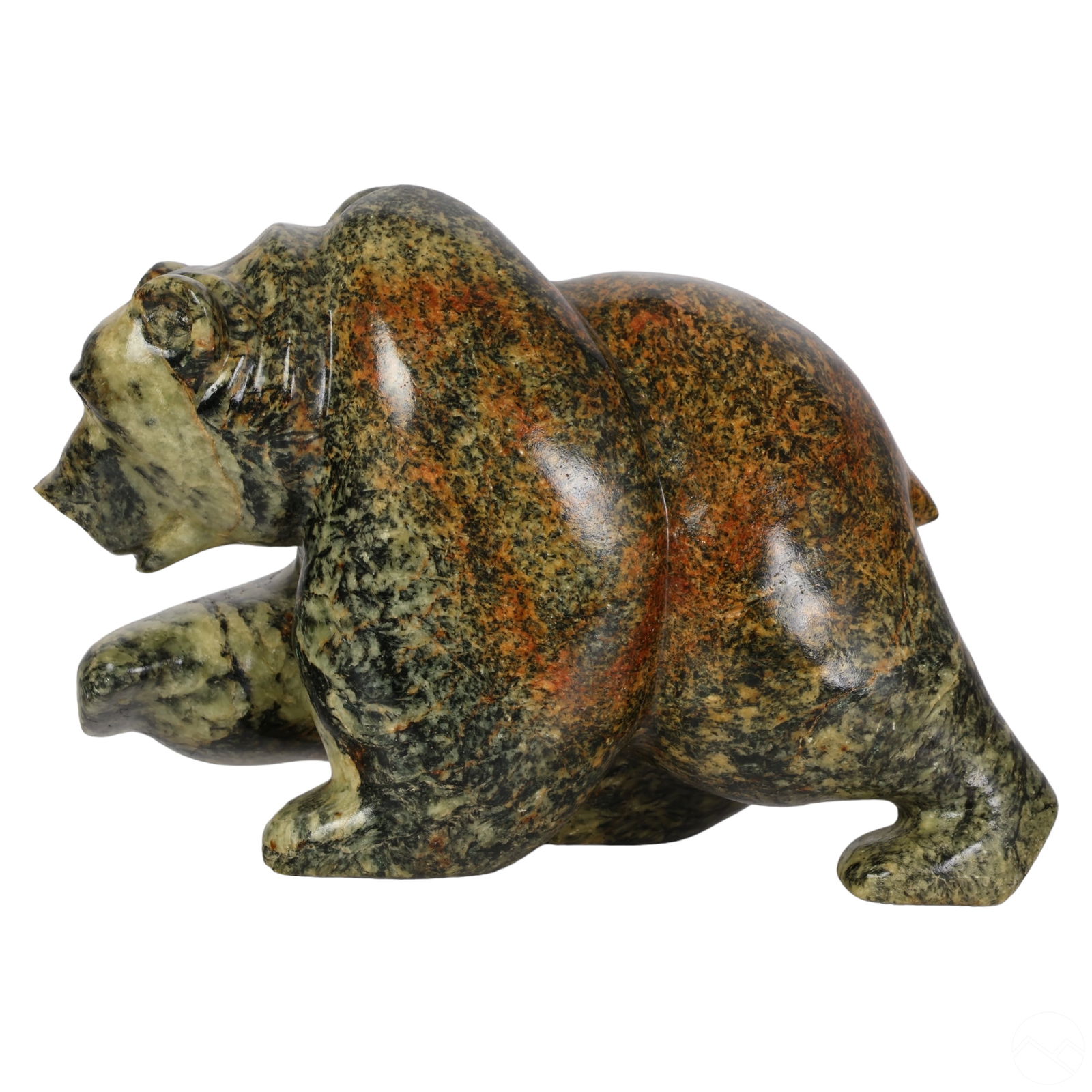 Jon Pust b.1957 Natural Soapstone Bear Sculpture (1 of 6)