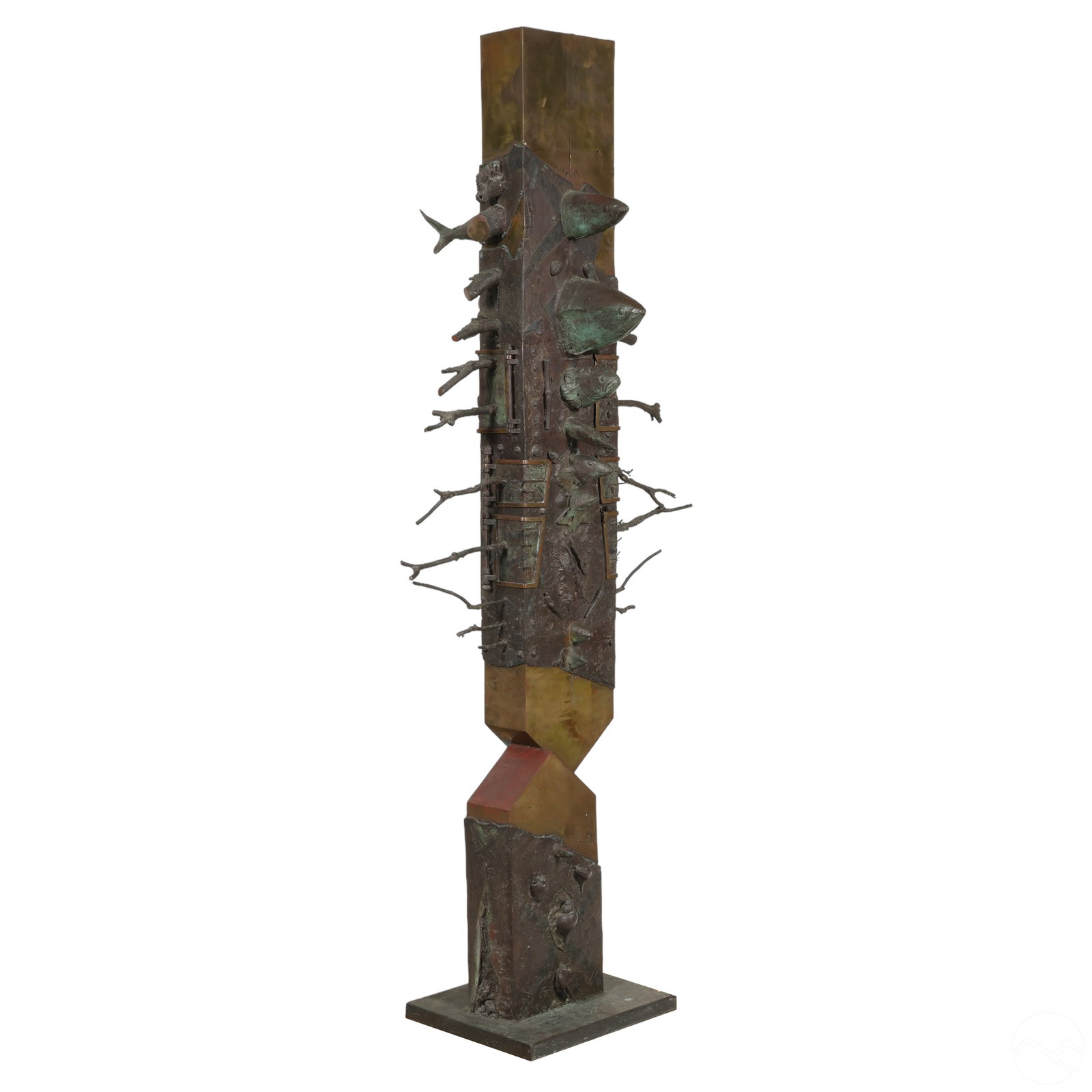 Luis Montoya b1950 Bronze Abstract Totem Sculpture (1 of 10)