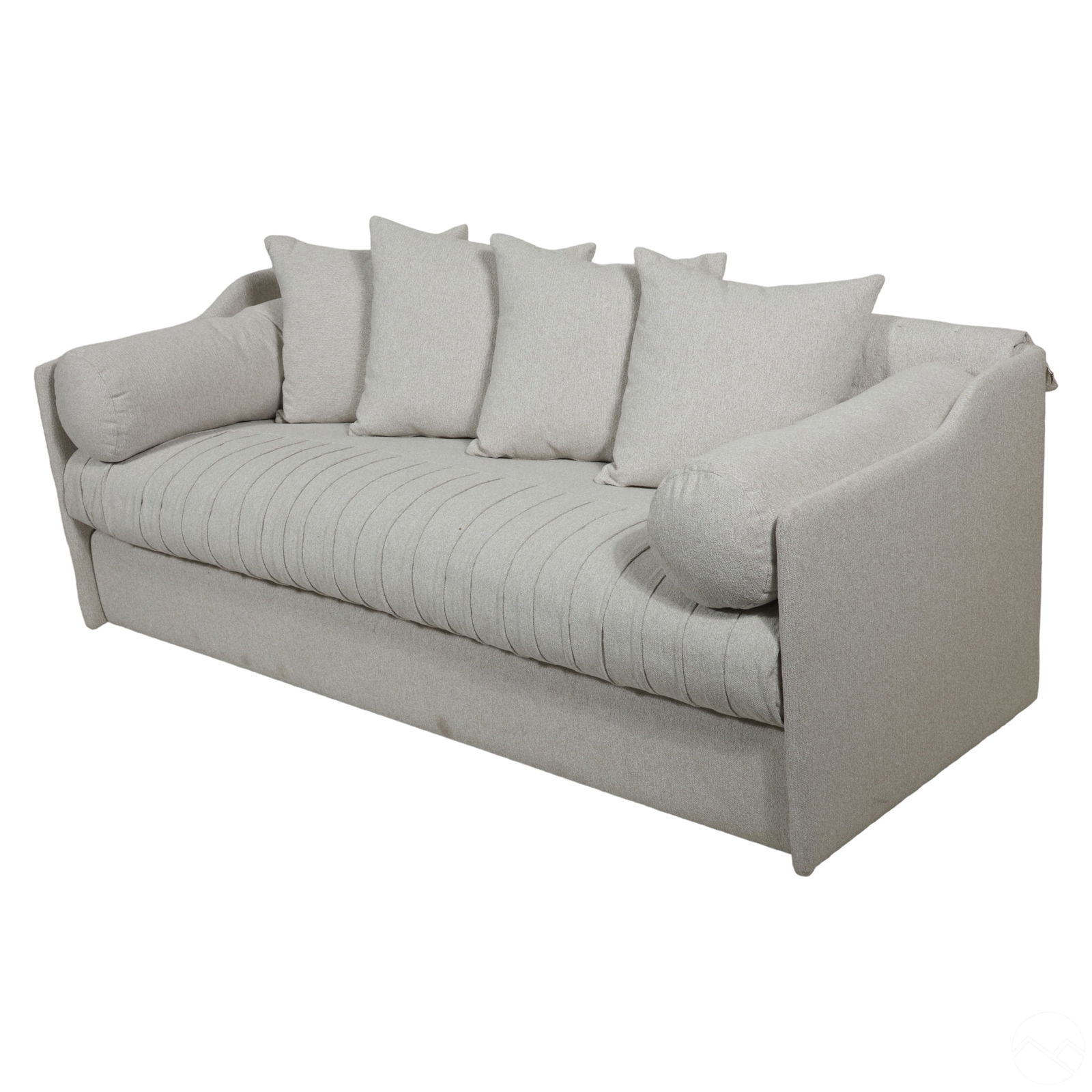 John Saladino Tufted White Upholstered Landau Sofa (1 of 5)